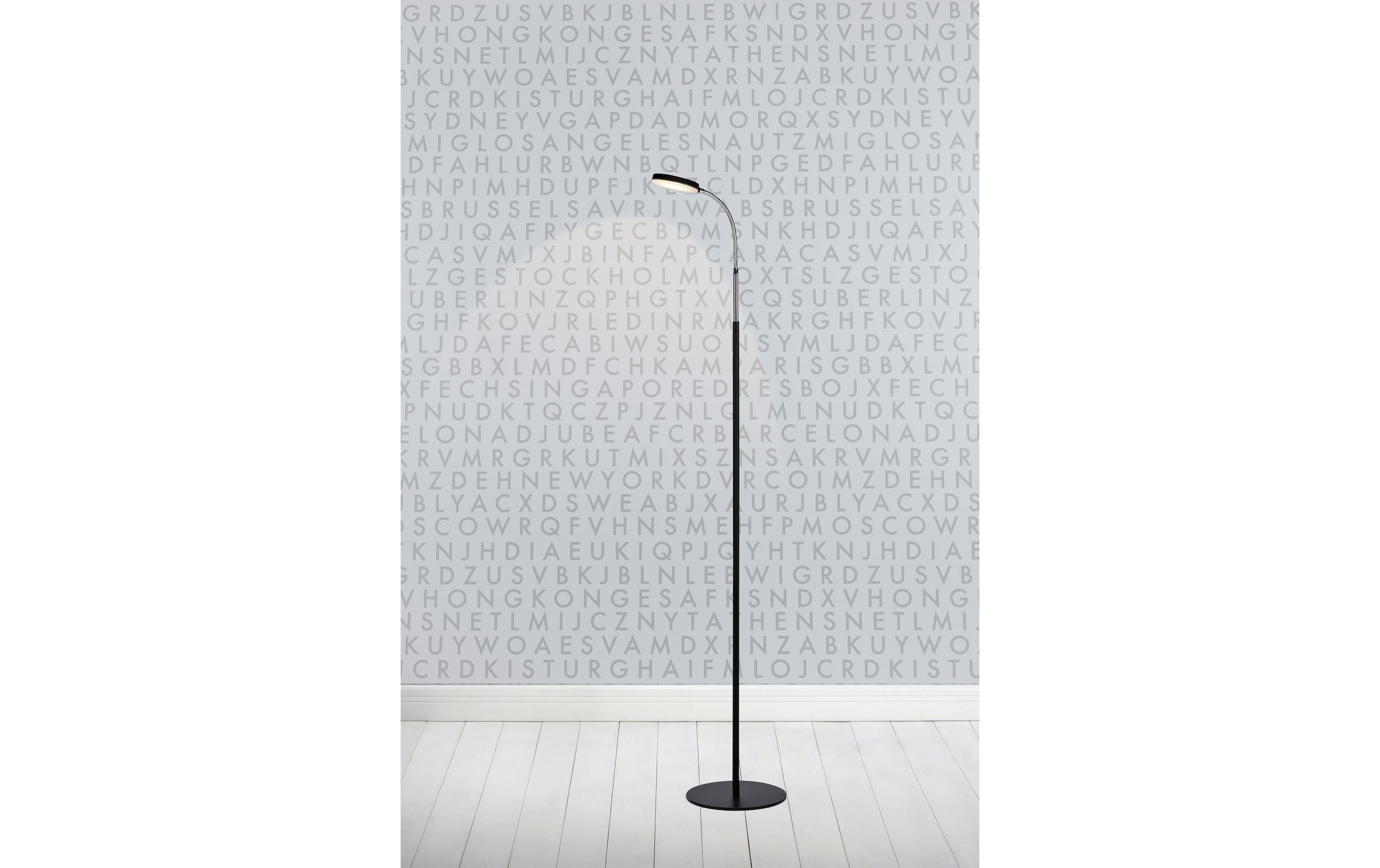 Markslöjd Stehlampe »Schwarz/Chrom«, 1 flammig