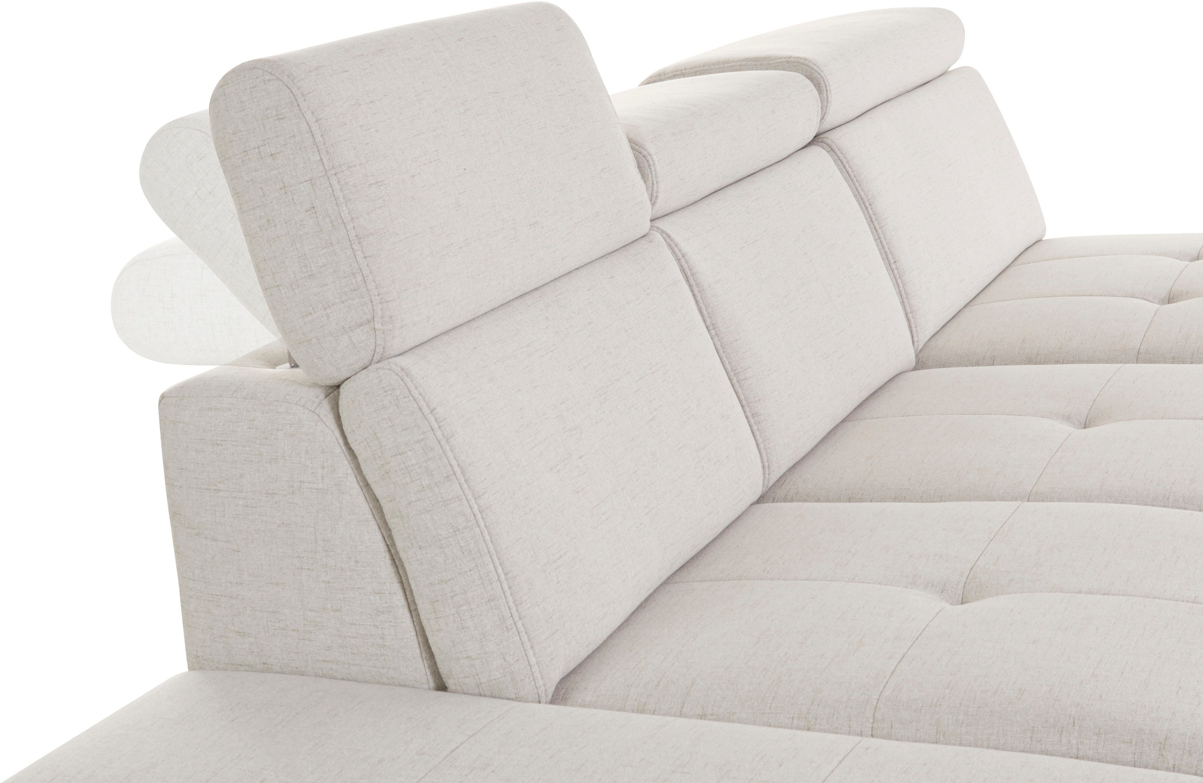 INOSIGN Ecksofa »Cardiz L-Form«, inkl.Kopfteilverstellung und Federkern wahlweise mit Bettfunktion