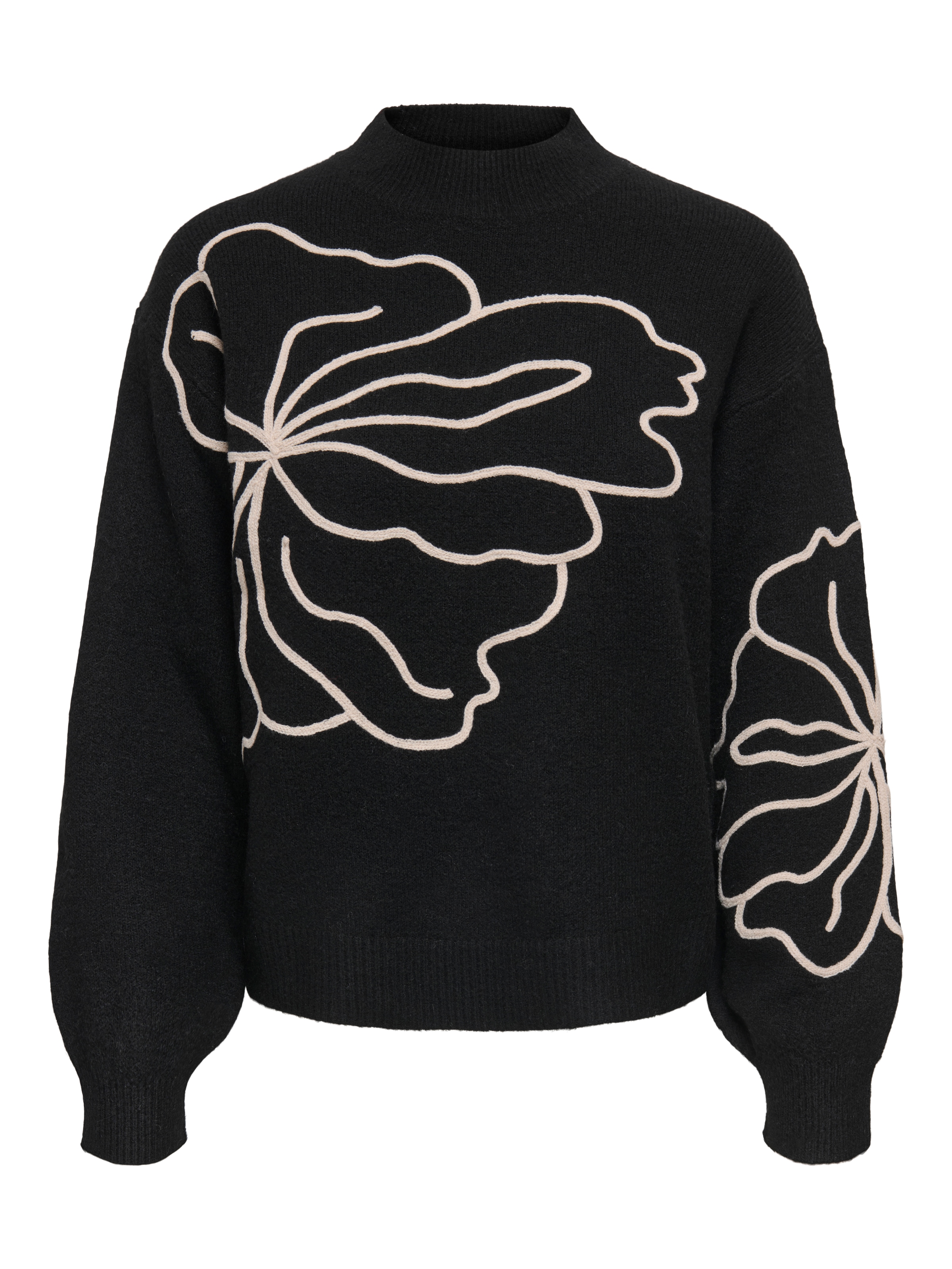 JDY Pull en tricot »JDYJELLA L/S FLOWER PULLOVER KNT NOOS« Materialmix, regular fit