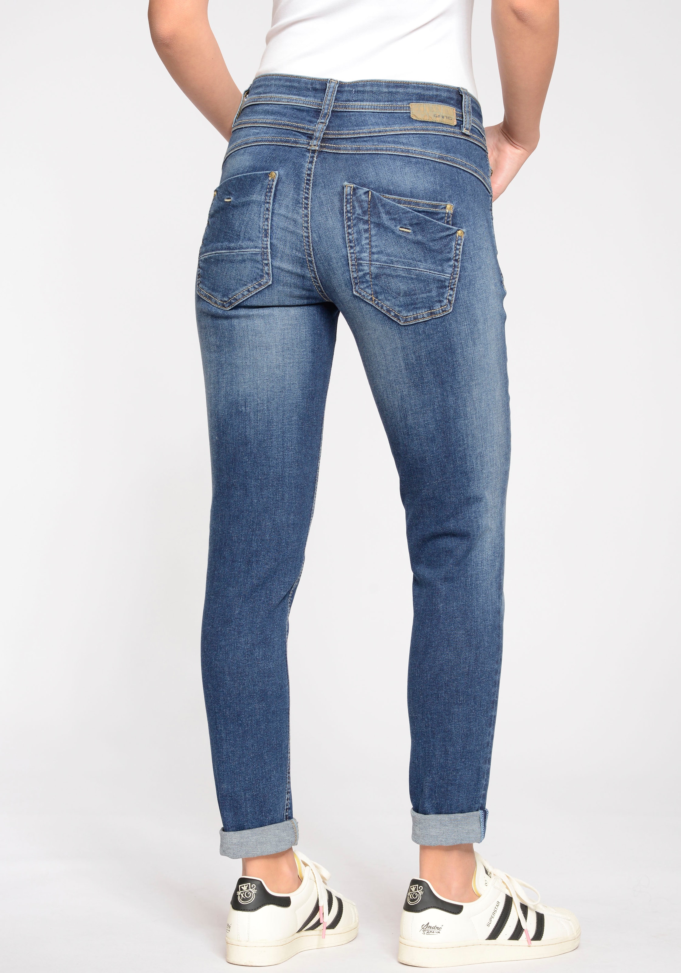 ♕ GANG Relax-fit-Jeans »94AMELIE bestellen der LINE aus Stretch ECO mit versandkostenfrei RELAXED«, Bio-Baumwolle und