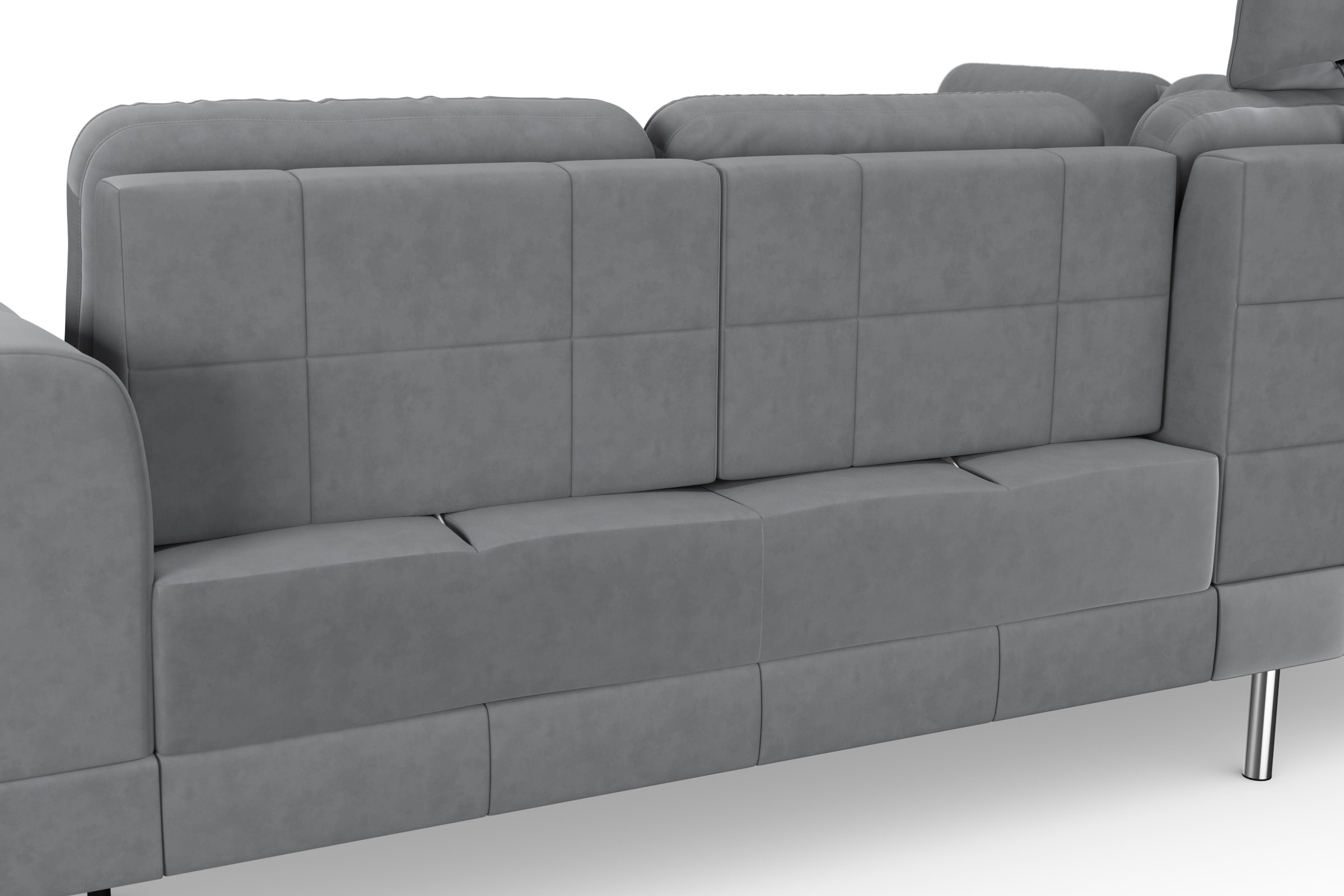 sit&more Ecksofa »Bendigo L-Form« inklusive Sitztiefenverstellung, Bodenfreiheit 15 cm, in 2 Fussfarben