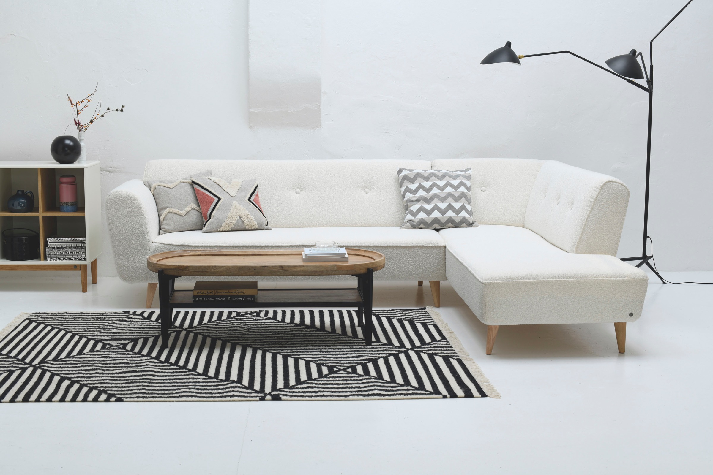 TOM TAILOR HOME Teppich »Criss Cross«, rechteckig, 5 mm Höhe, handgewebt, mit Fransen, Boho-Style