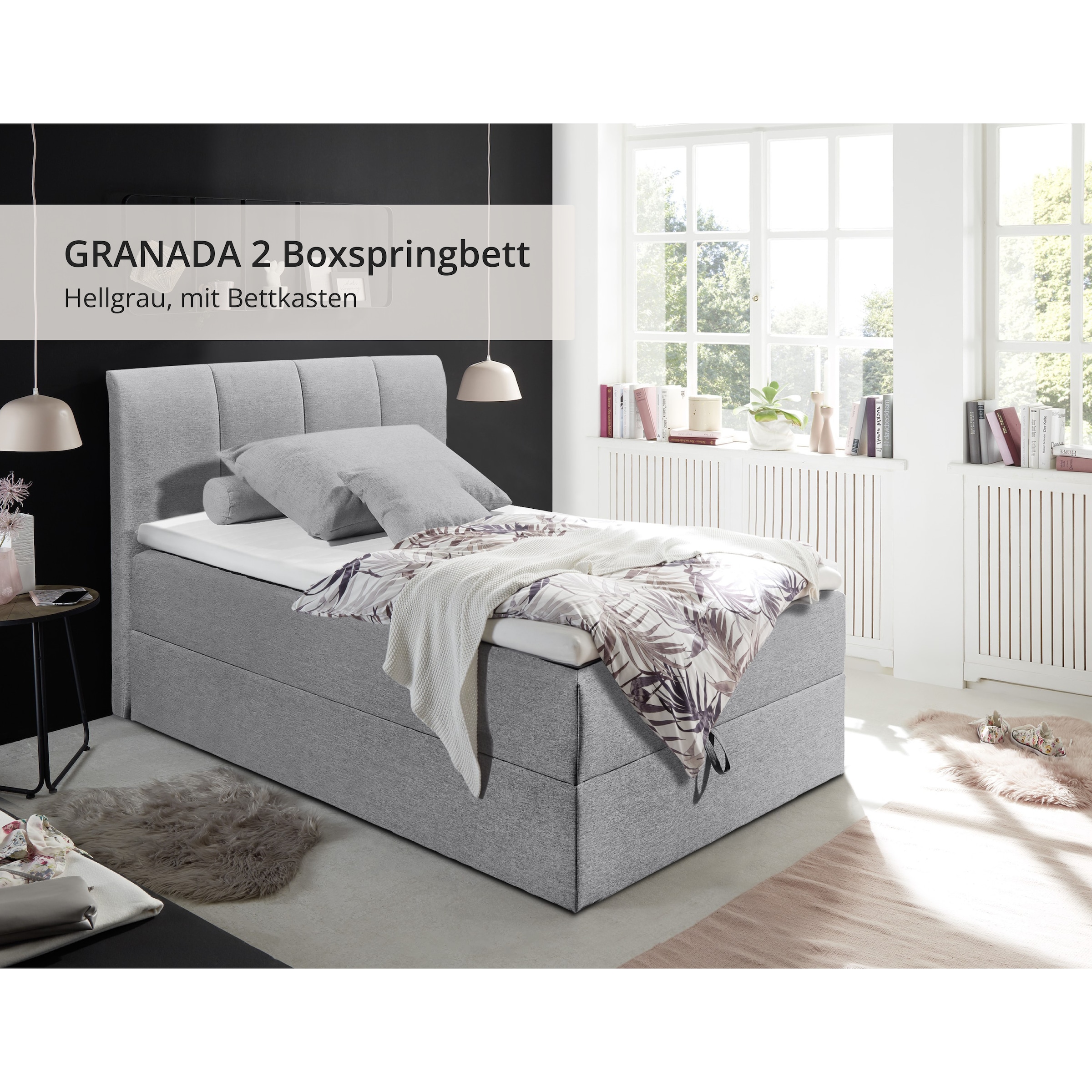 ED EXCITING DESIGN Boxbett »"Granada" OTTOs Choice, Topseller inkl. Bettkasten und Topper« erhältlich in den Grössen 120x200cm & 180x200cm