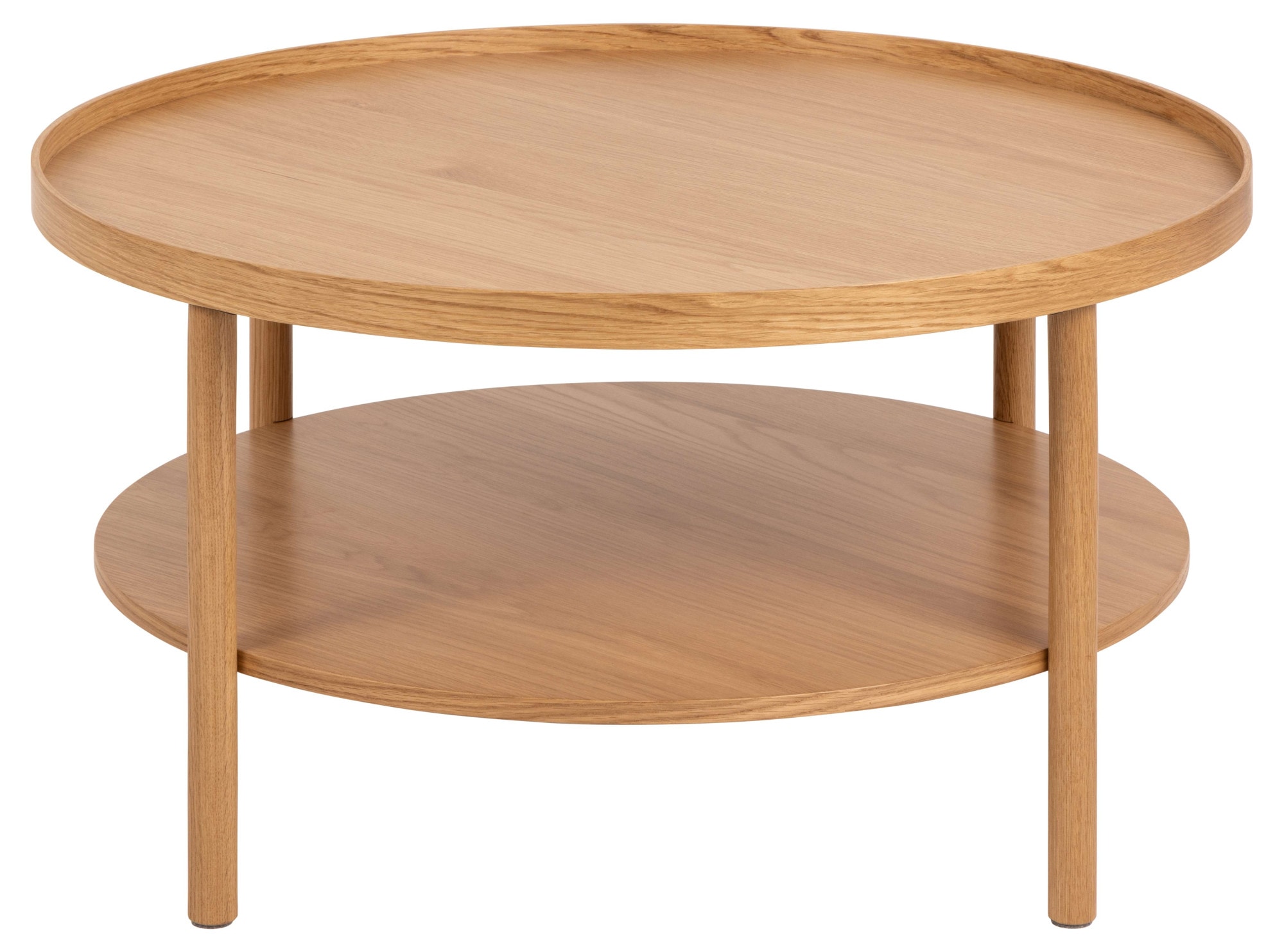 ACTONA GROUP »Banbury, Sofatisch, Wohnzimmertisch« 80x80x42 cm,  2 niveaux, placage chêne, forme ronde, FSC™
