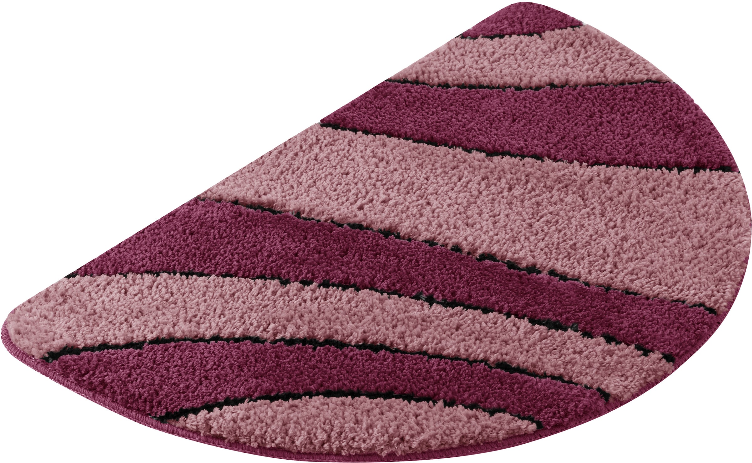 my home Badematte »Anna, Badvorleger, Badezimmer Teppich«, rutschhemmend beschichtet, fussbodenheizungsgeeignet-schnell trocknend, Badteppich, Hoch Tief Effekt, Modern, Weich, Wellen