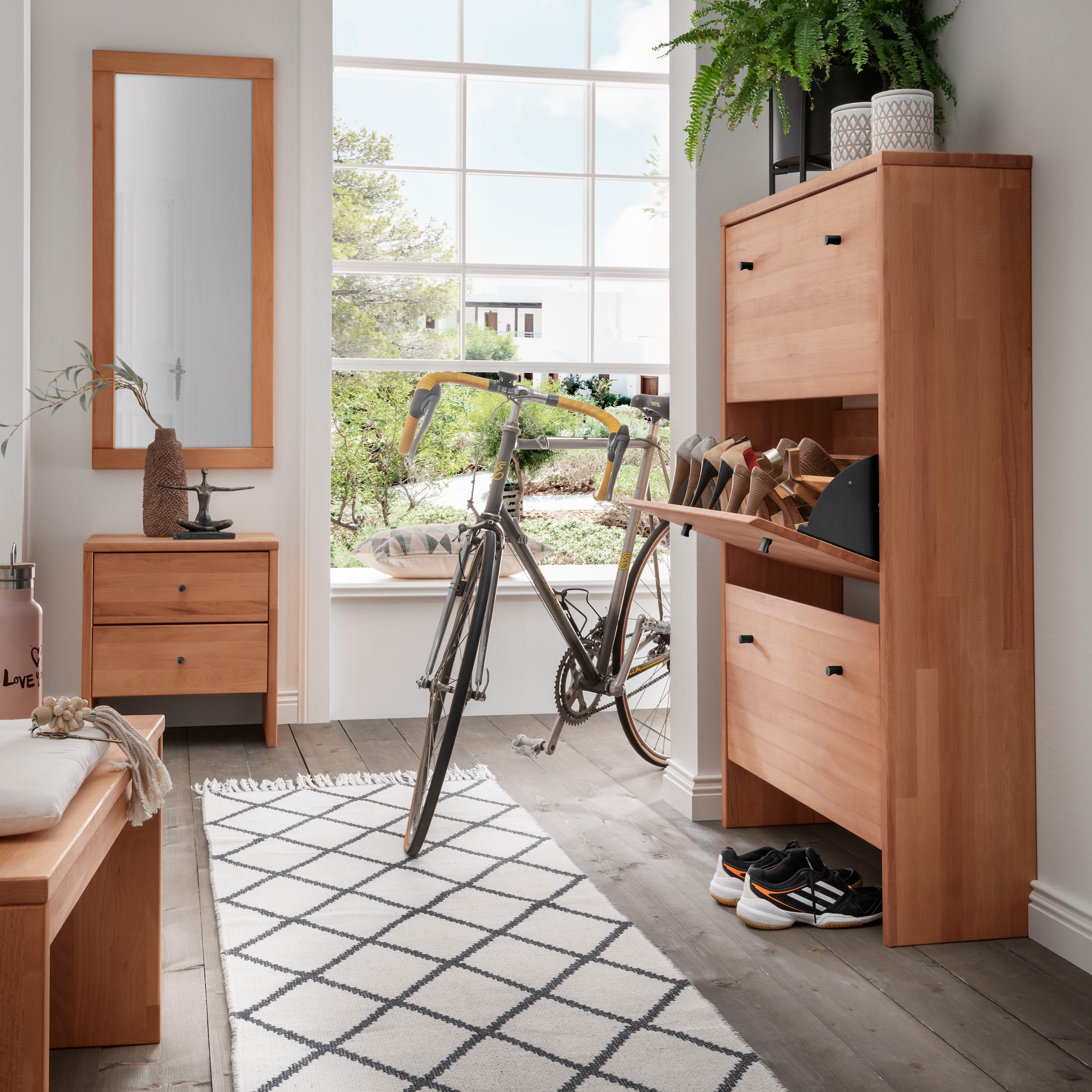 Home affaire Commode combinée »Dura Kommode Schrank Schuhschrank« aus FSC®-zertifizierten Massivholz, Breite 82 cm