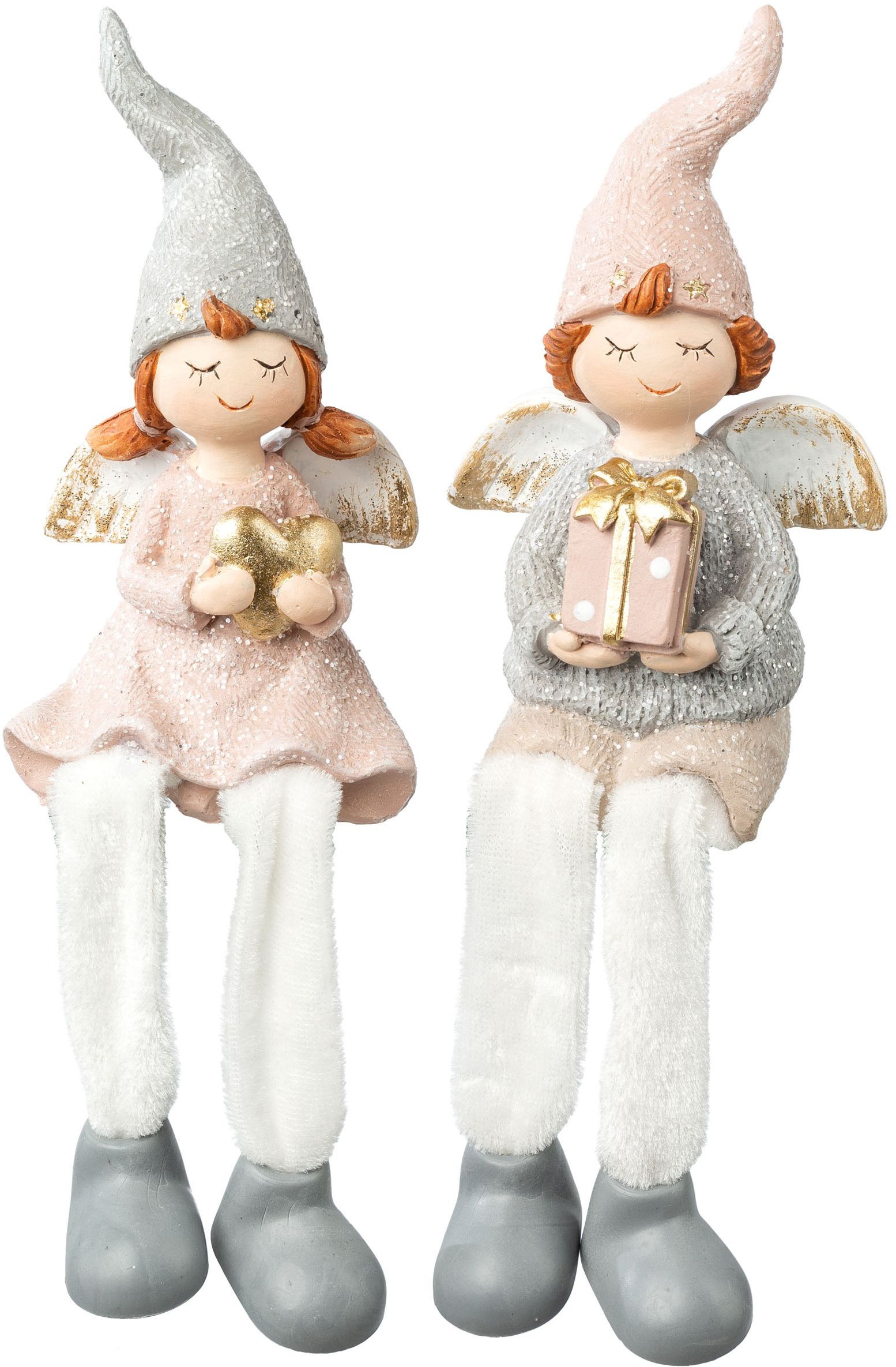 Image of Creativ home Kantenhocker "Weihnachtskinder" mit dezentem Glitzer-Finish