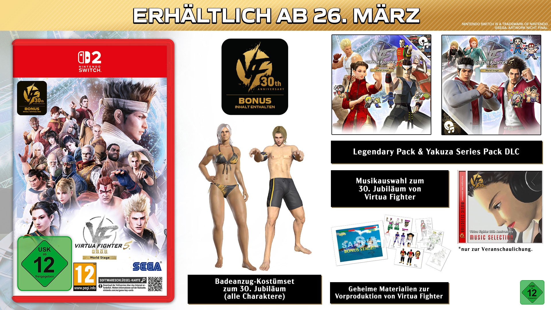 Sega Logiciel de jeu »Virtua Fighter 5 R.E.V.O. World Stage 30th Anniversary Edition« Nintendo Switch 2