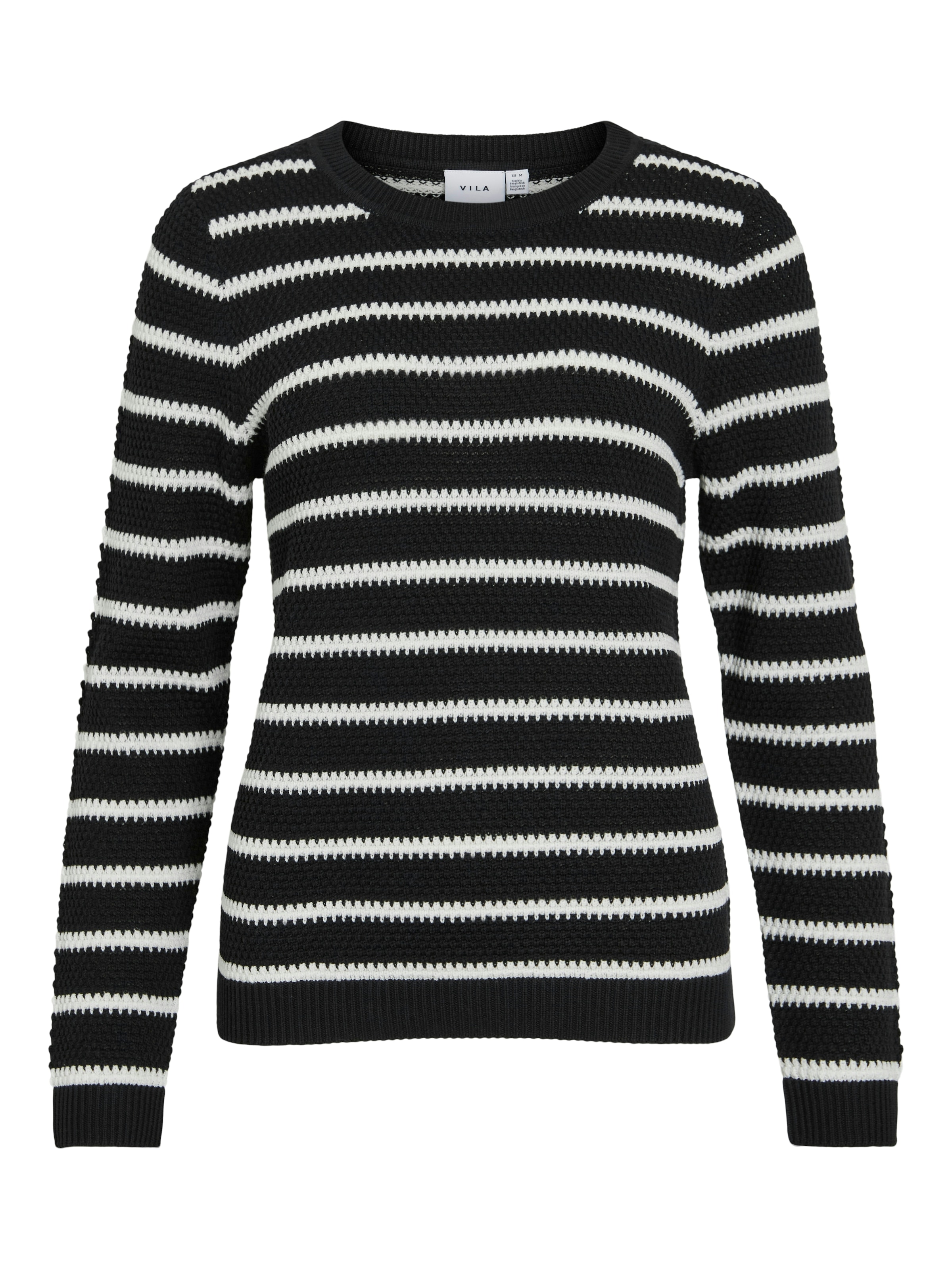 Vila Rundhalspullover »VIDALO O-NECK L/S STRIPE KNIT TOP- NOOS«