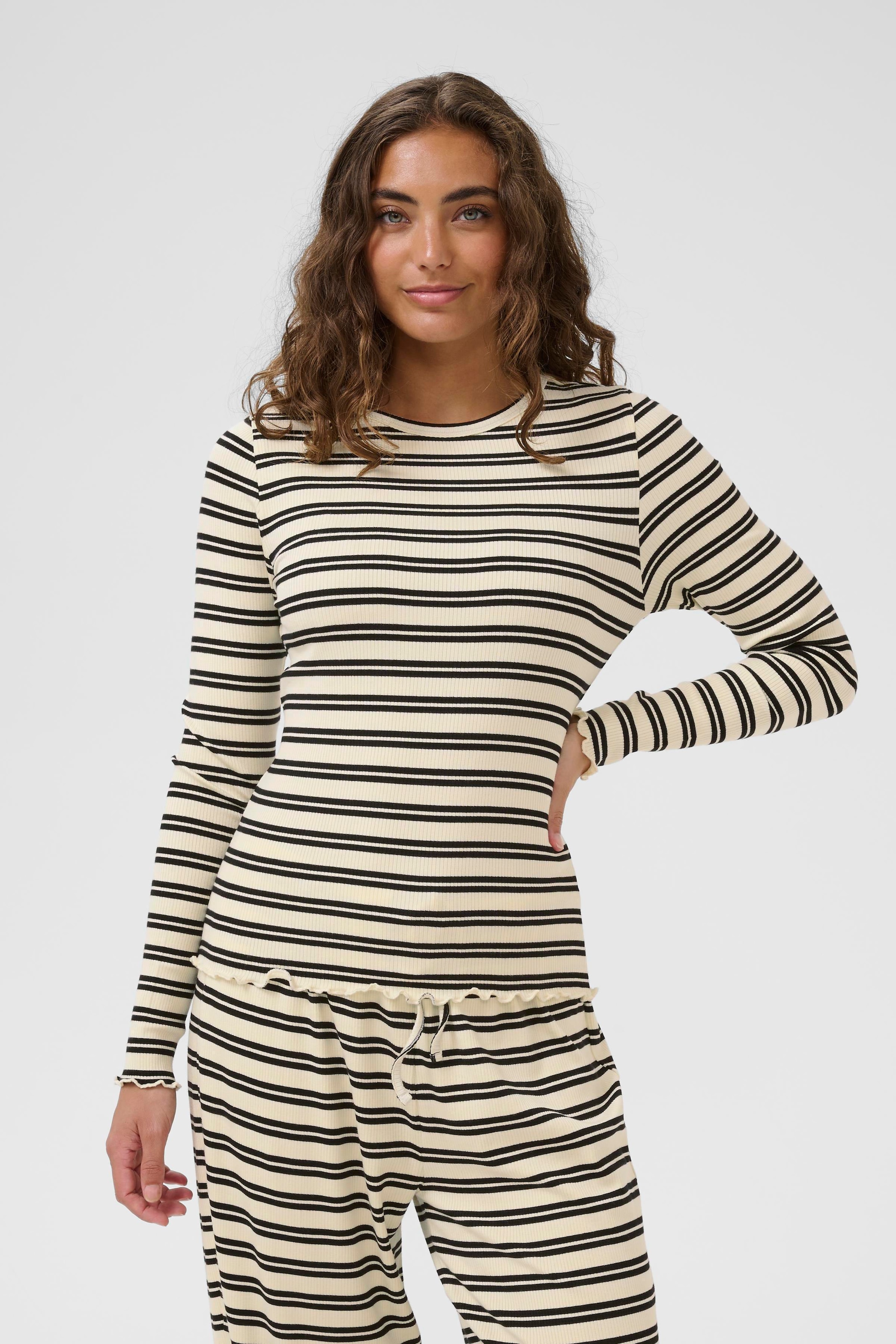 Image of Saint Tropez Langarmshirt "OlaliaSZ LS Blouse" Viskosemischung, figurbetonte Form