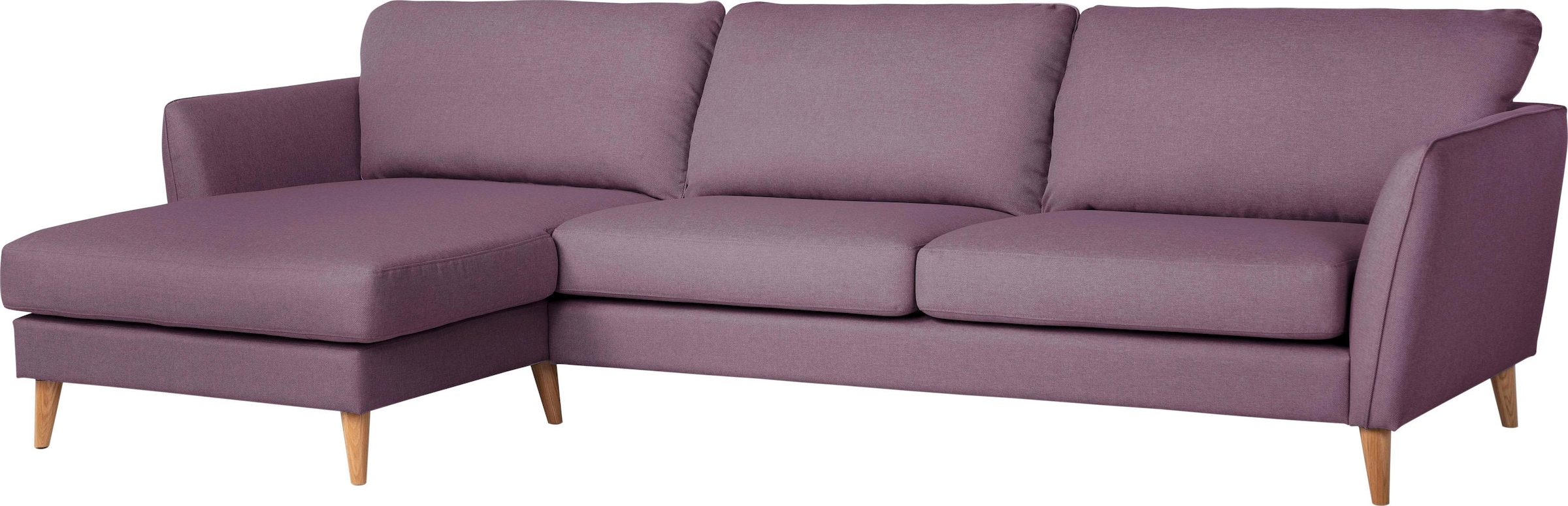 Home affaire Ecksofa »Meersburg, L-Form,«, mit Holzfüssen