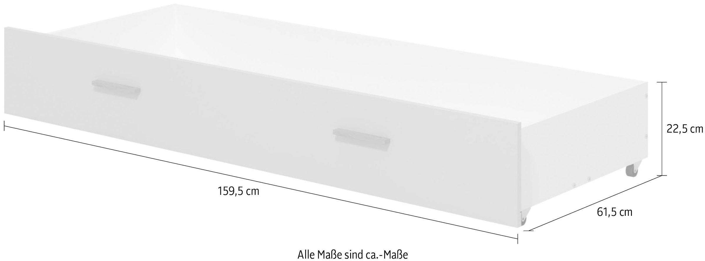 Home affaire Bettschubkasten »Belfort Schublade für Stauraum unter dem Bett«, Zubehör für Belfort Betten 160x200cm, auf Rollen, FSC-zertifiziert