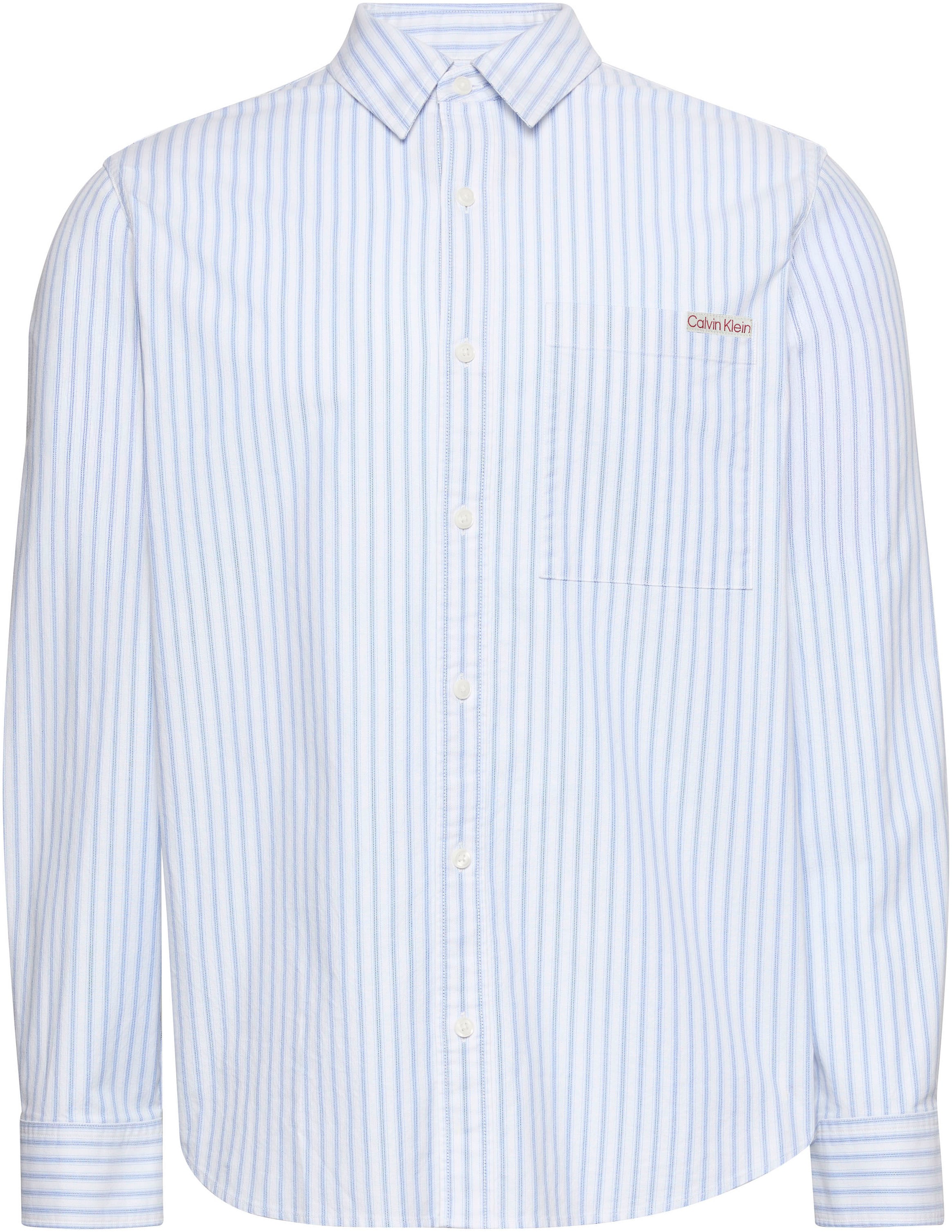 Calvin Klein Jeans Chemise à manches longues »STRIPE OXFORD CLASSIC SHIRT« Regular fit mit Rundhlsausschnitt