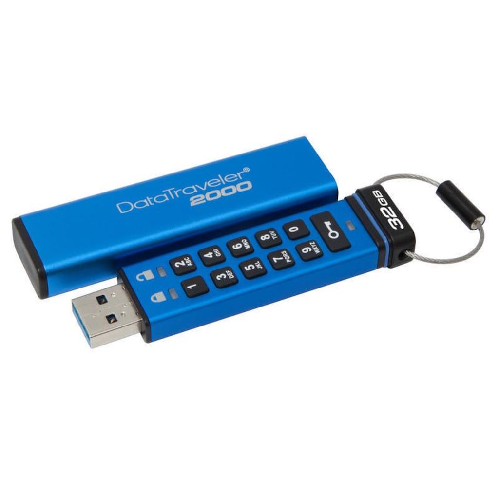 Kingston USB-Stick »DataTraveler 2000 Keypad USB 3,0 32 GB«, (Lesegeschwindigkeit 135 MB/s)