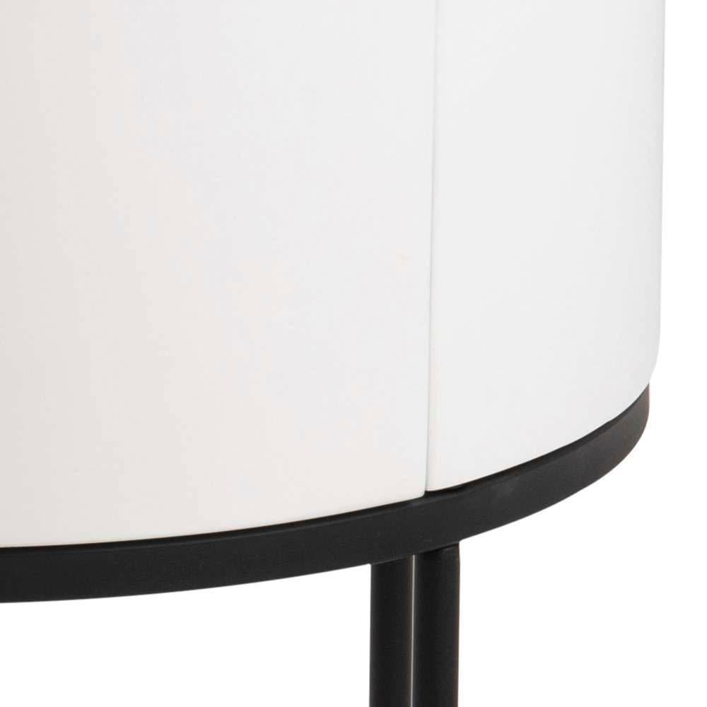 ACTONA GROUP Nachttisch »Polo« 1 Stk. tlg. Nachttisch in Weiss oder Schwarz, rund, Ø 40 cm, mit 1 Schublade