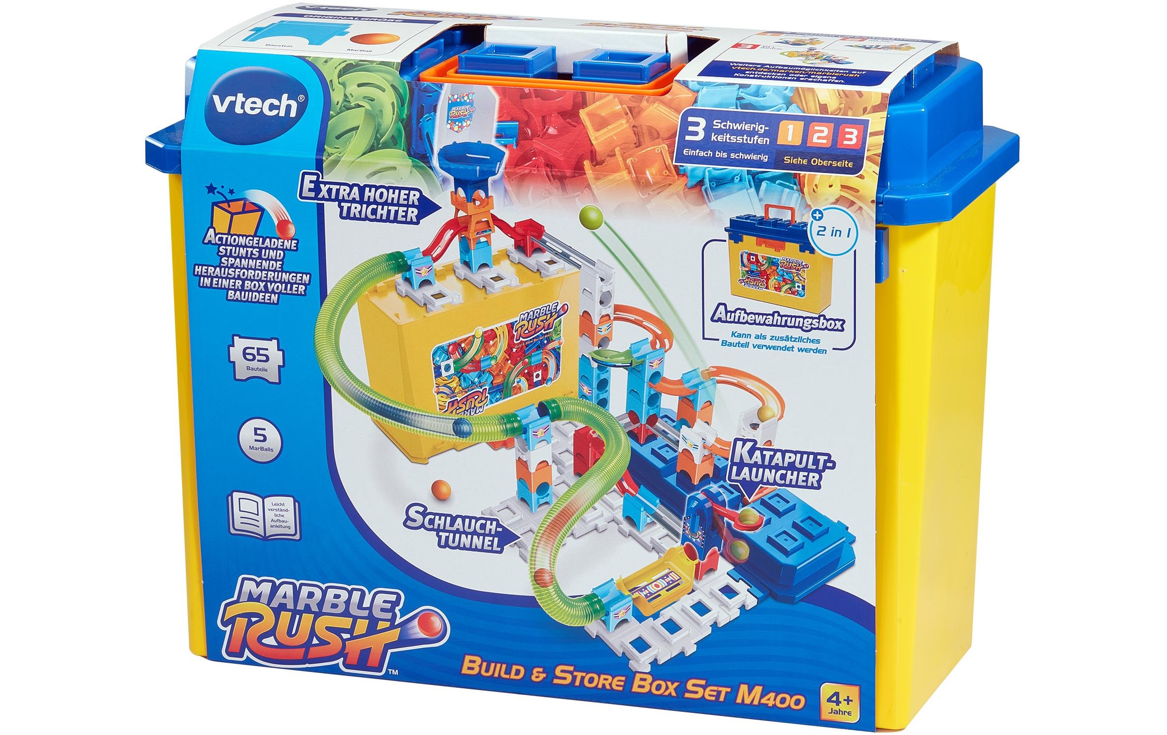 Vtech® Lernspielzeug »Marble Rush Build & Store Box Set M400 -DE-«, (65 St.)