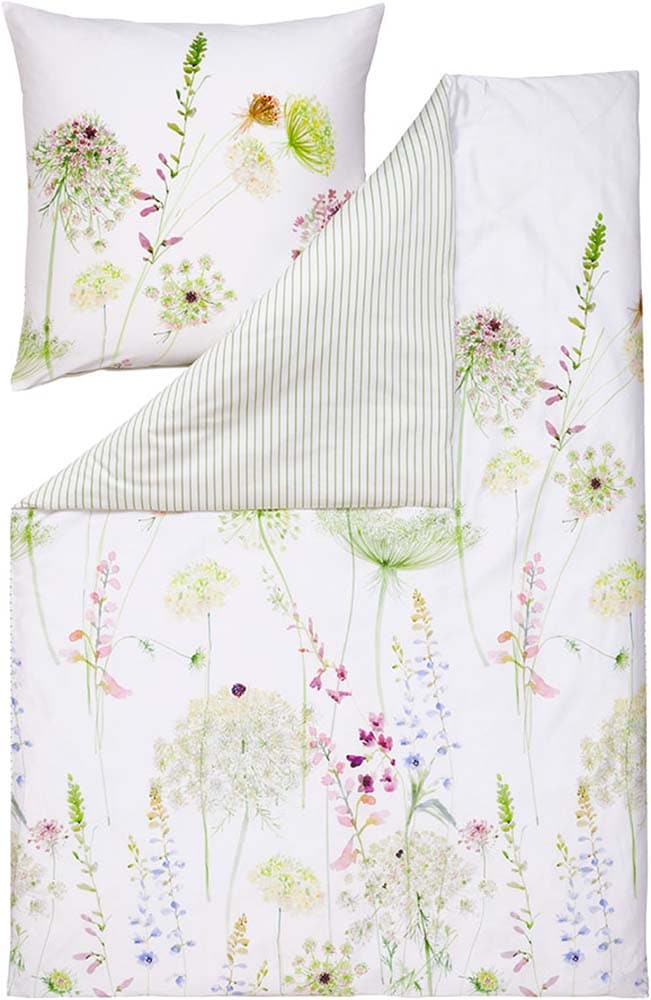 Estella Linge de lit réversible »Meadow« 2 Le tissu doux et respirant en satin Mako.