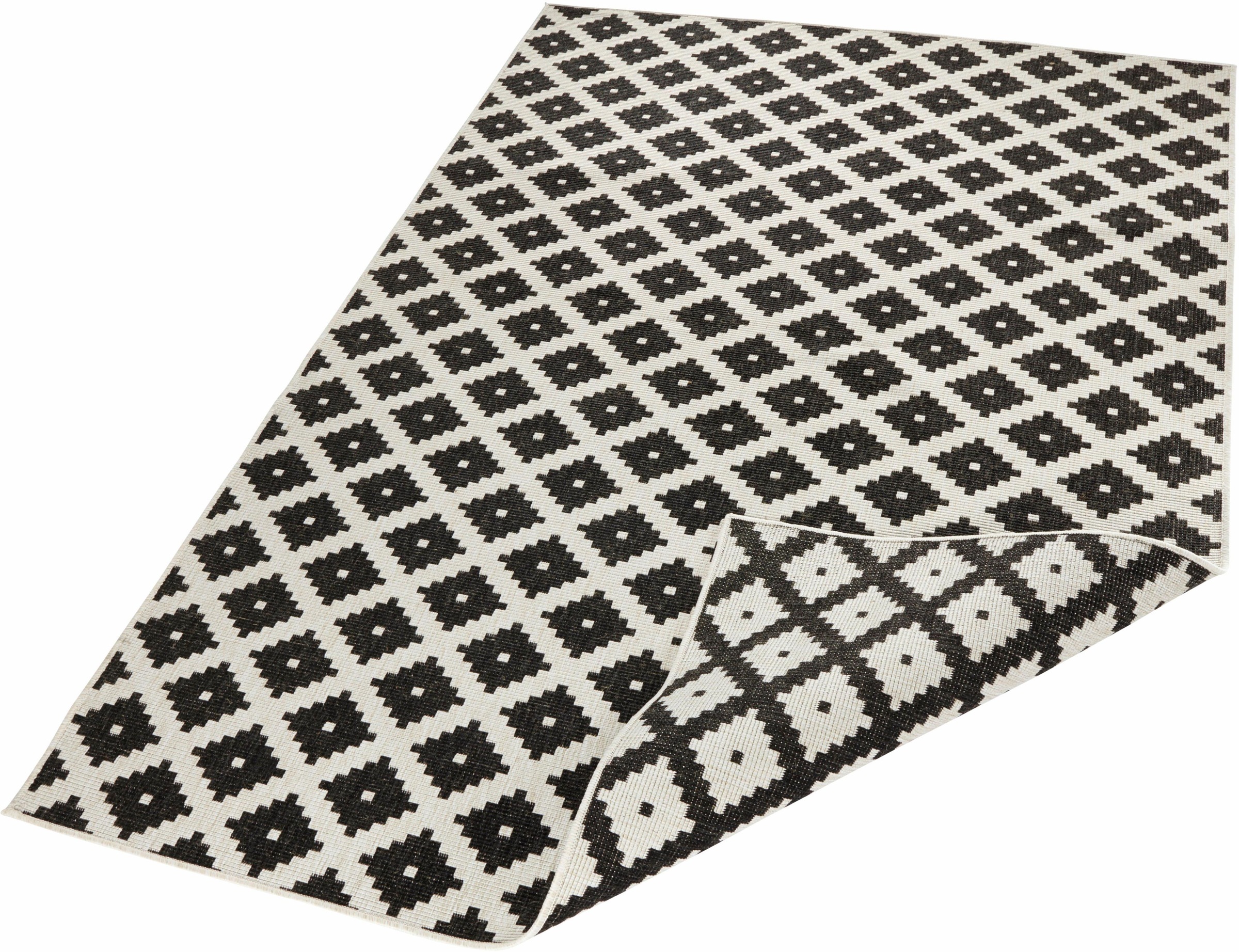 Image of NORTHRUGS Teppich »Nizza«, rechteckig, 5 mm Höhe, In-und Outdoor geeignet, Wohnzimmer, Balkon, Terrasse, Garten, Robust, Pflegeleicht, Flachgewebe, Wendbar bei Ackermann Versand Schweiz