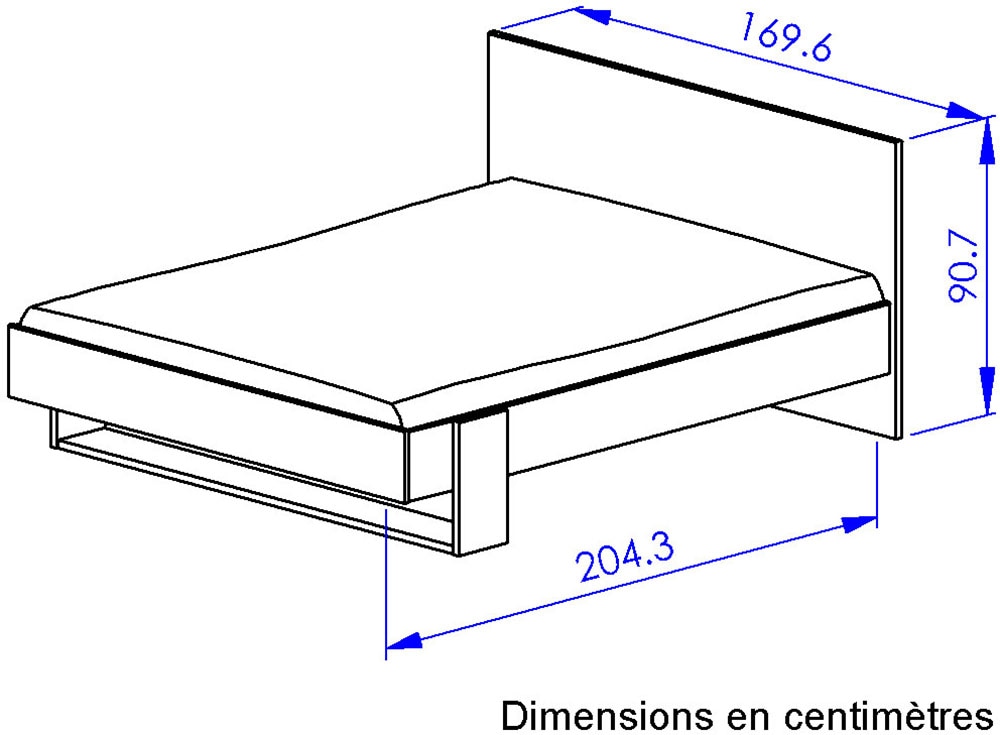Gami Ensemble de chambre à coucher »ARIA« Set, 3 tlg. Ein praktisches Kopfteil mit Stauraum
