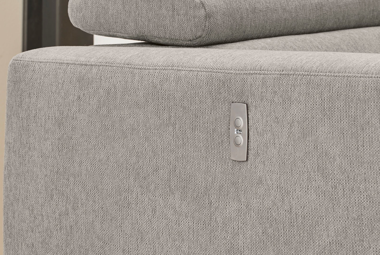 Jockenhöfer Gruppe Ecksofa »San Marino L-Form« mit elektromotorischer Sitztiefenverstellung (ca. 30cm), Bettkasten