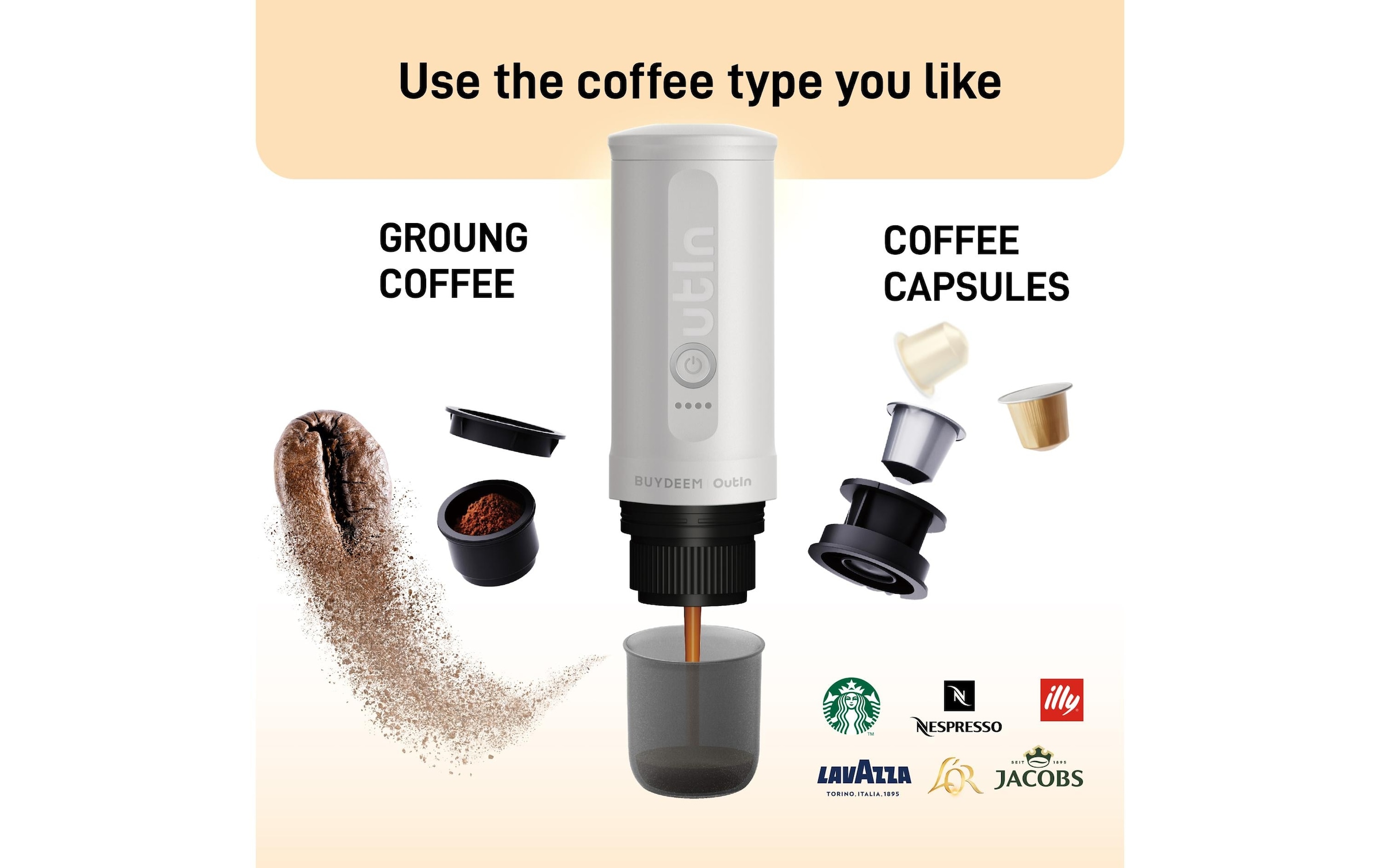   Filterkaffeemaschine »OUTIN Nano Kapseln«