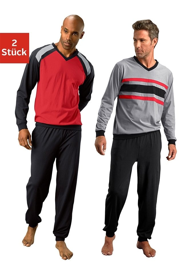 Image of le jogger Pyjama Packung, 2 Stück, 4 tlg. Schlafanzug in langer Form