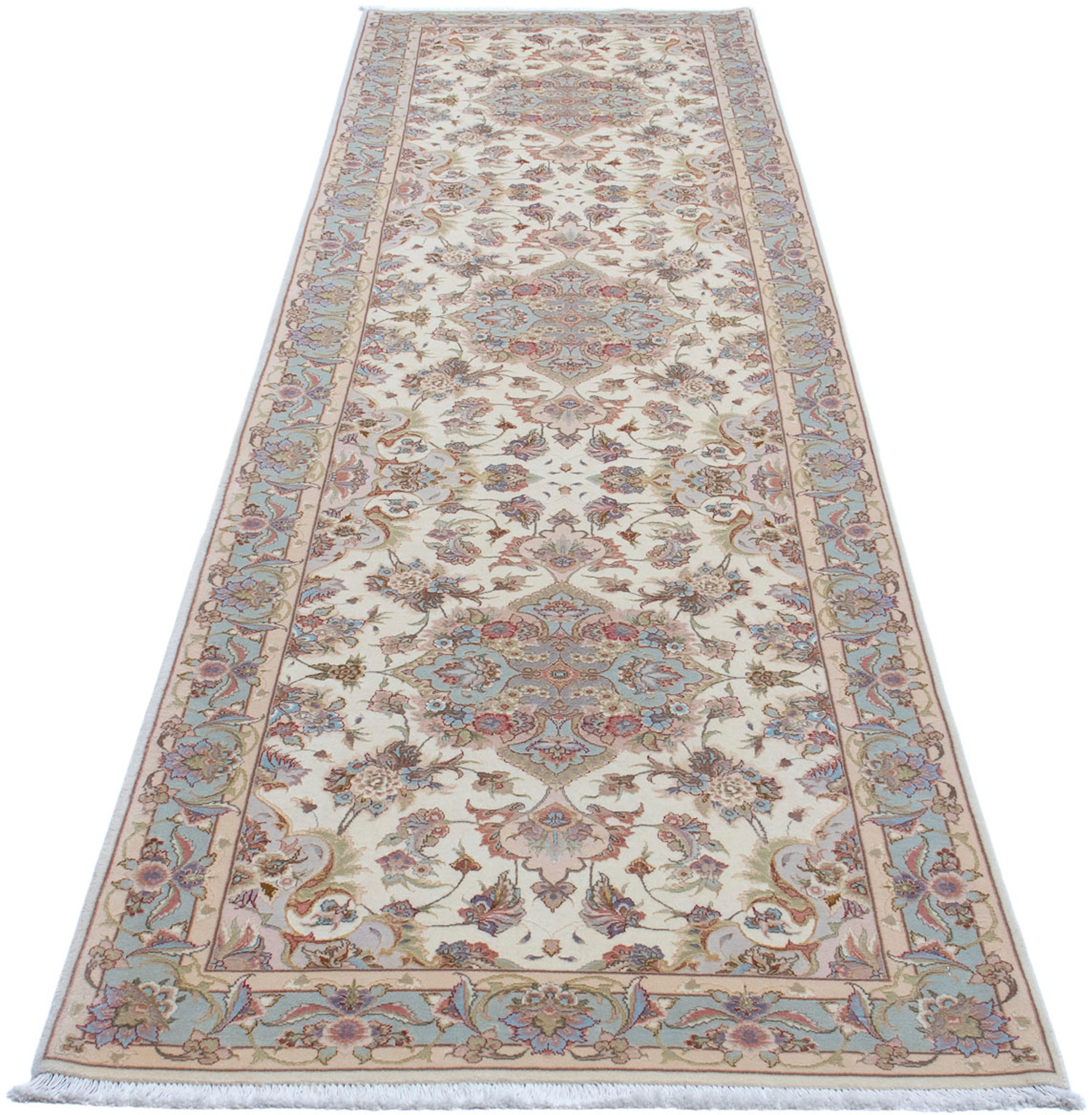 Image of morgenland Orientteppich »Perser - Täbriz - Royal - 360 x 90 cm - beige«, rechteckig, 7 mm Höhe, Wohnzimmer, Handgeknüpft, Einzelstück mit Zertifikat bei Ackermann Versand Schweiz