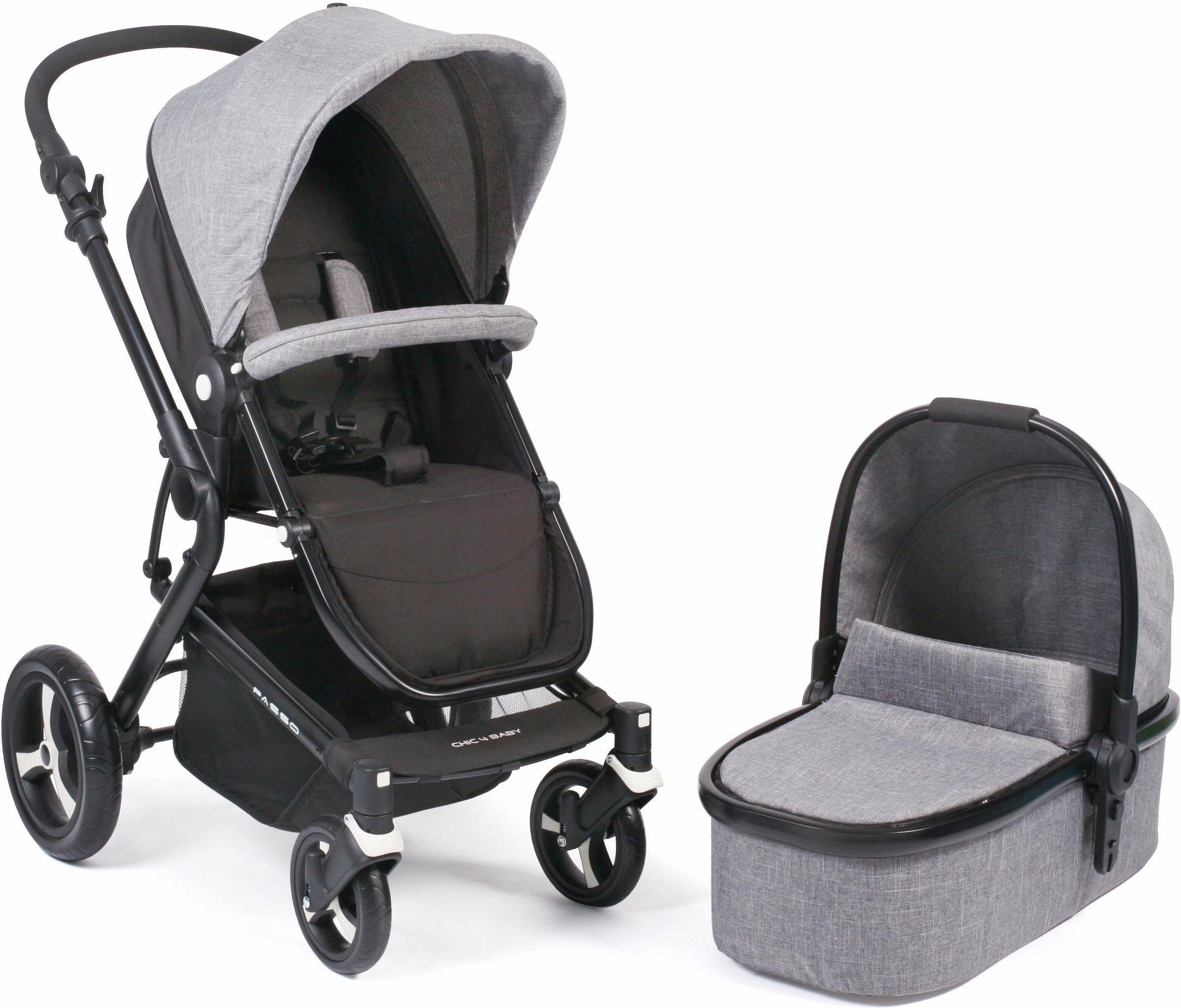 Image of CHIC4BABY Kombi-Kinderwagen »Passo, grau«, 15 kg, ; Kinderwagen bei Ackermann Versand Schweiz