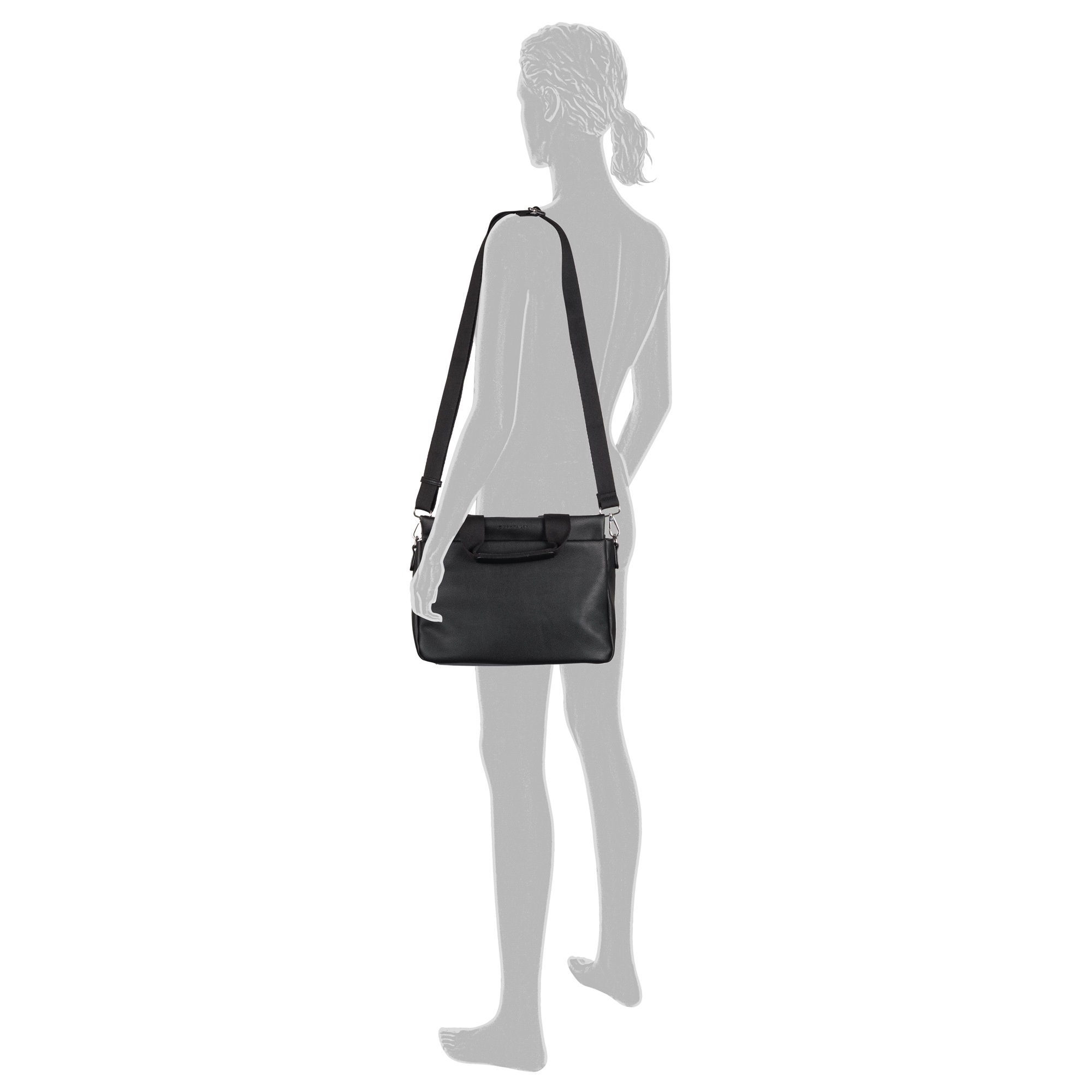 TOM TAILOR Shopper "Rella" aus fein genarbtem Material mit farblich passendem Gewebeband