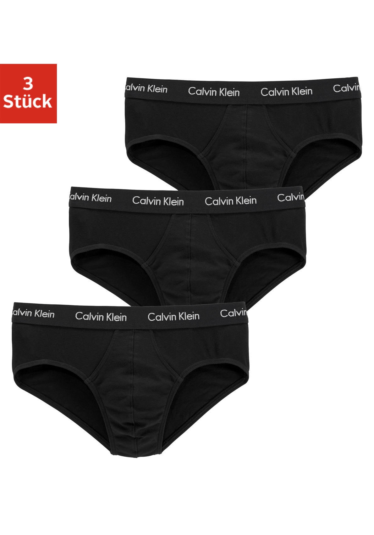 Image of Calvin Klein Underwear Hipster "CK HIP BRIEF 3PK" 3 Stk. mit Logo-Stretchbund