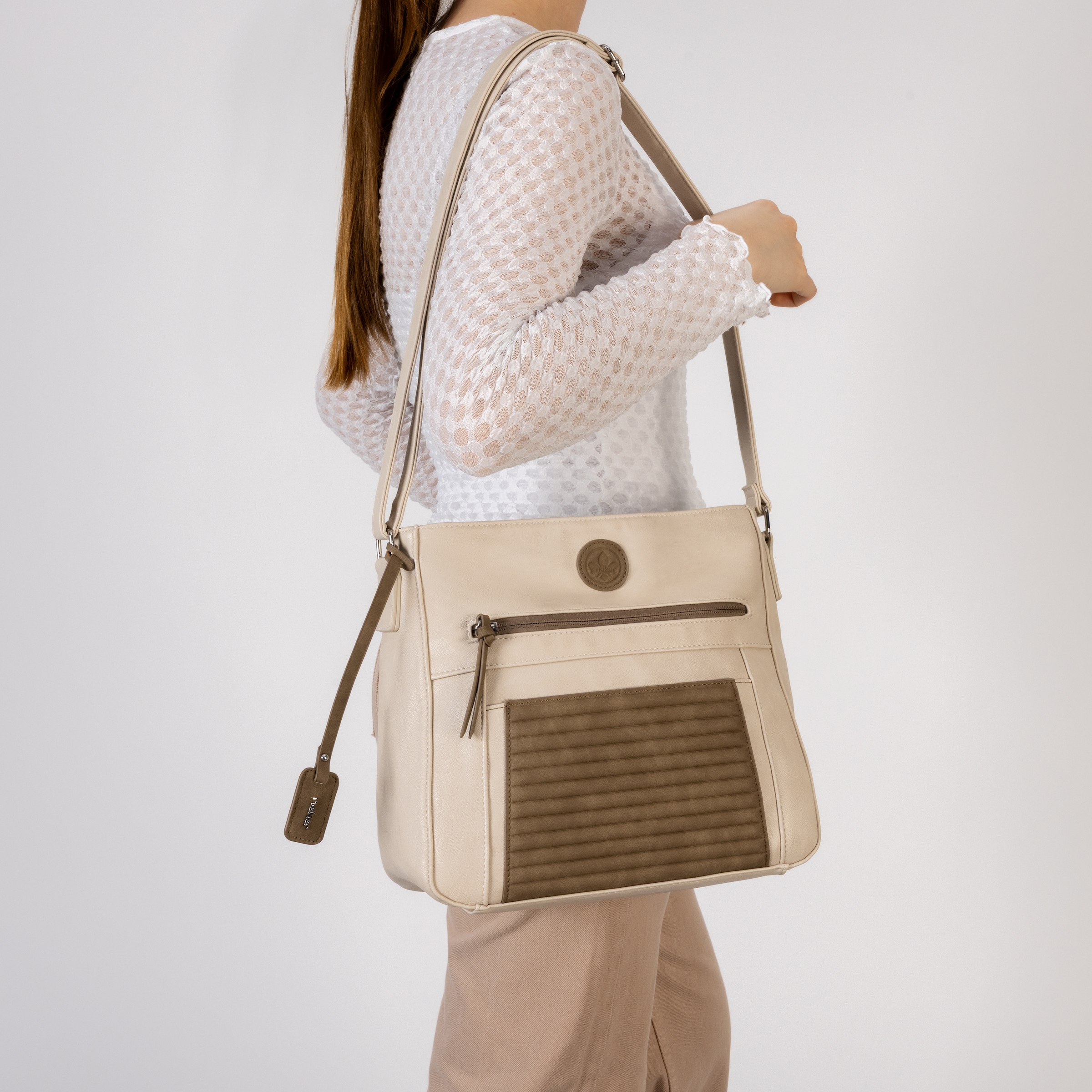 Rieker Schultertasche, Damen-Handtasche, mit praktischen Fächern