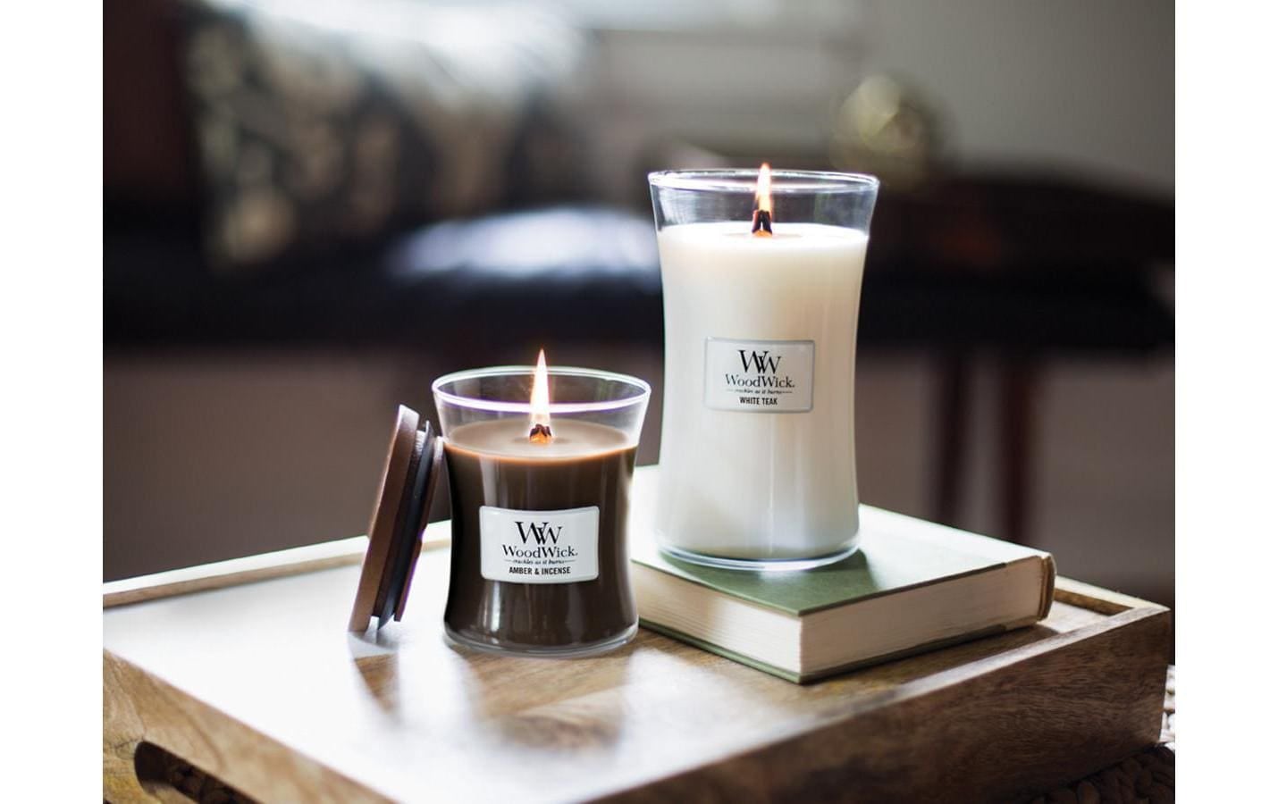Woodwick Duftkerze »White Tea & Jasmin Medium Jar«