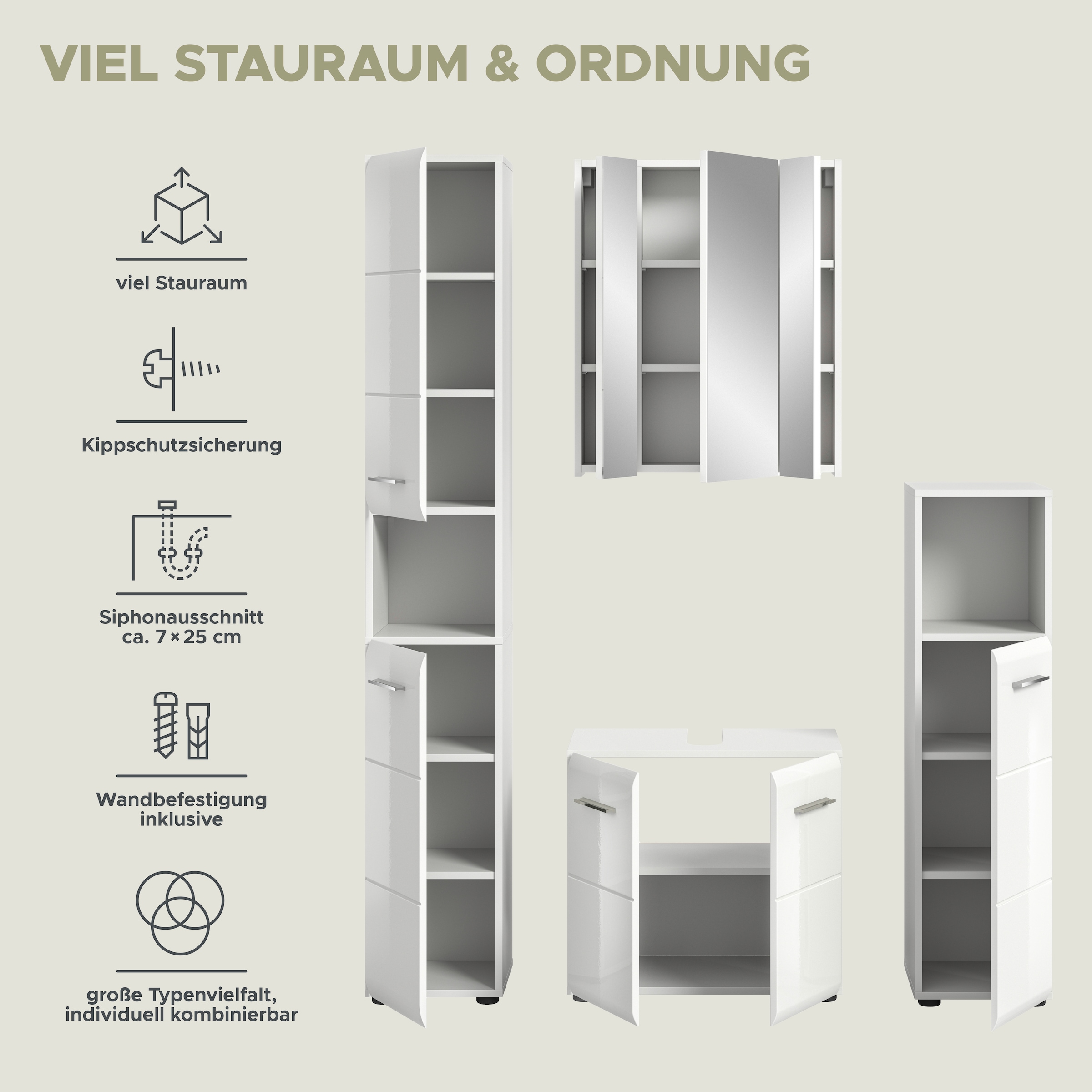 INOSIGN Ensemble de salle de bains Set, 4 cuis tlg.