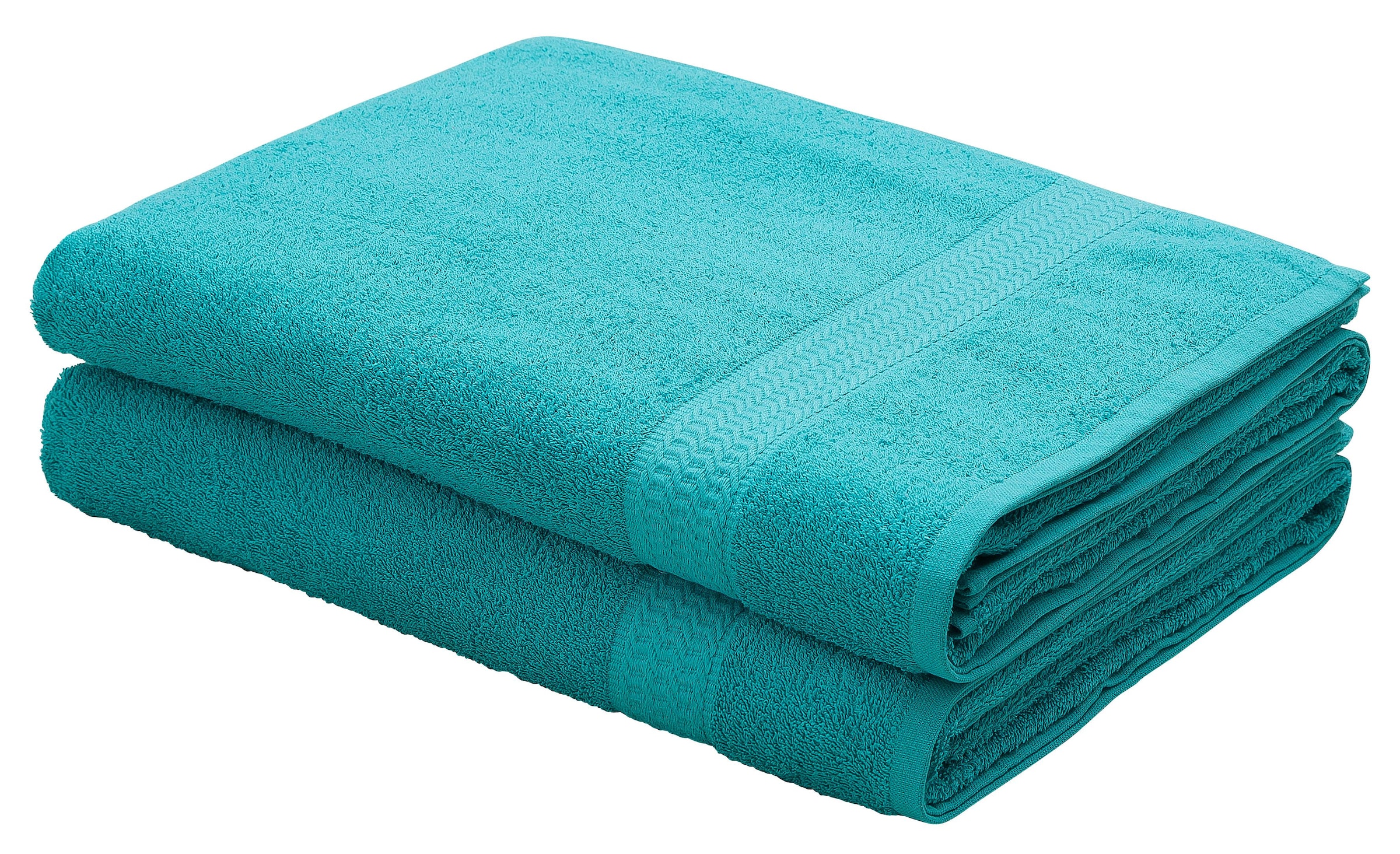 my home Strandtücher »Juna, 2 Badetücher 100x180, 100% Baumwolle«, (2 St.), Handtuch-Set und als Serie, weich, Handtücher in Uni-Farben