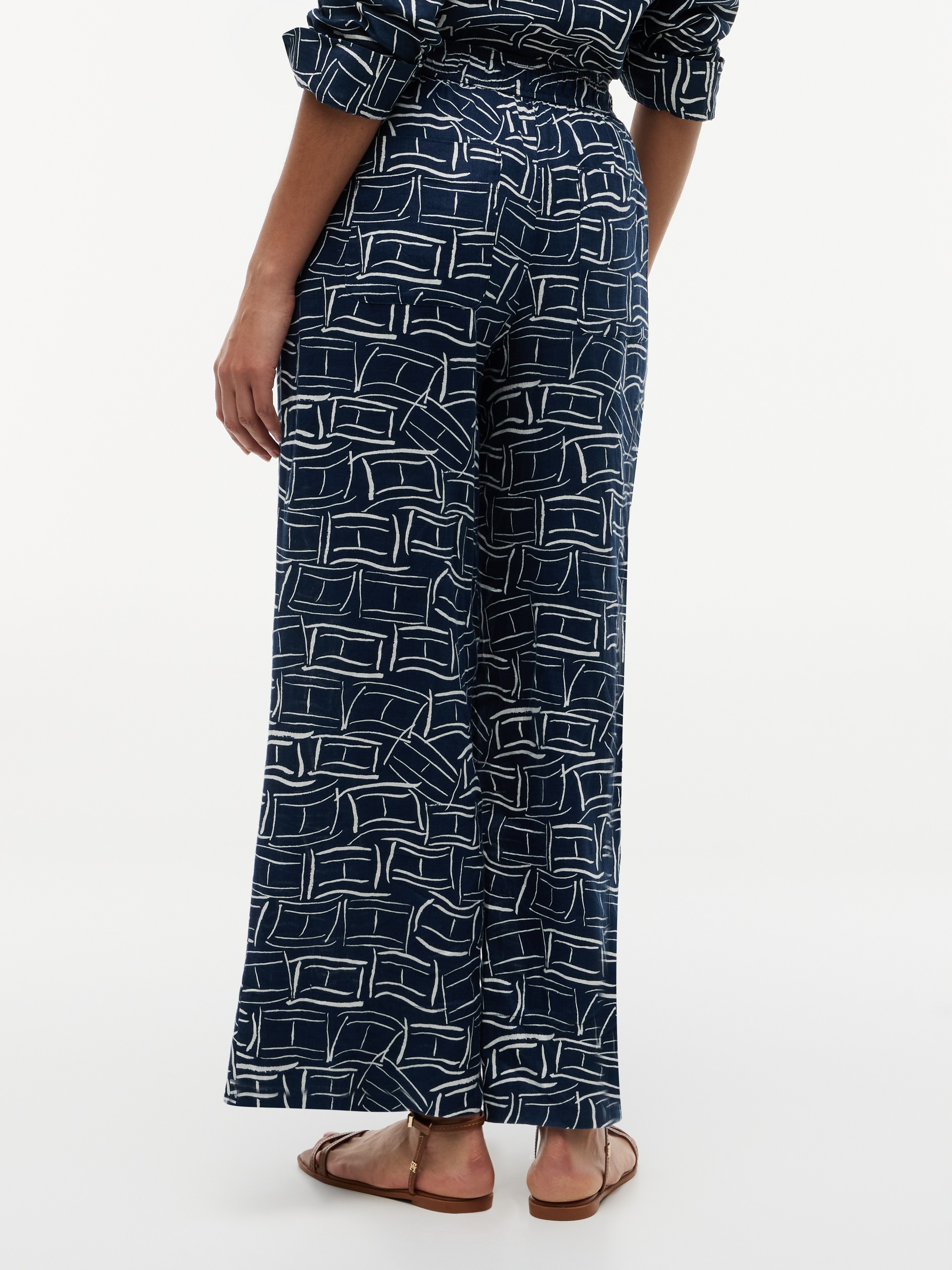 Tommy Hilfiger Pantalon en lin »ESS LINEN PULL ON PANTS«  in lockerer Passform, Elastikbund