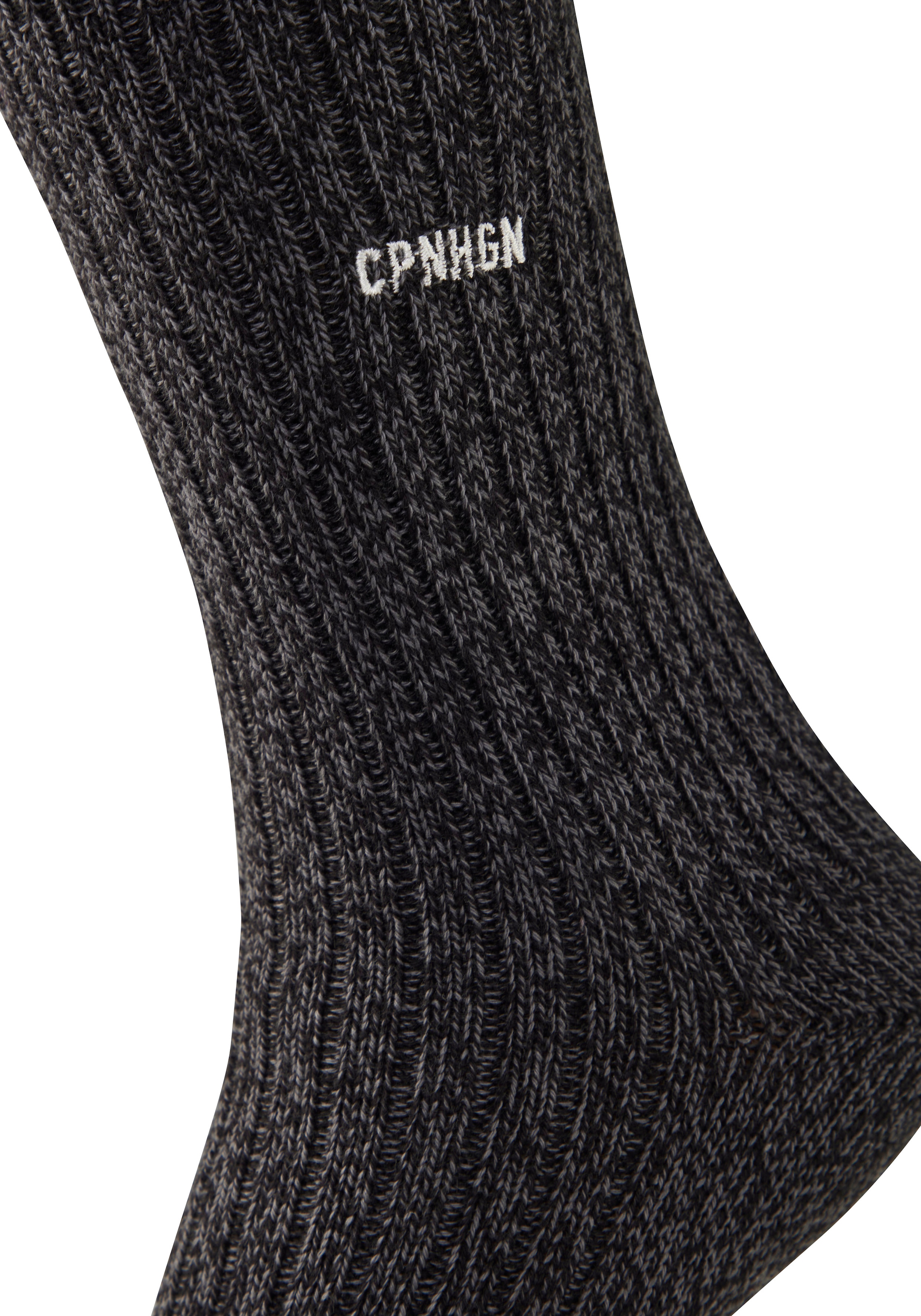 Copenhagen Studios Chaussettes basiques 1 Couple tlg. gerippt mit Logo Stickerei