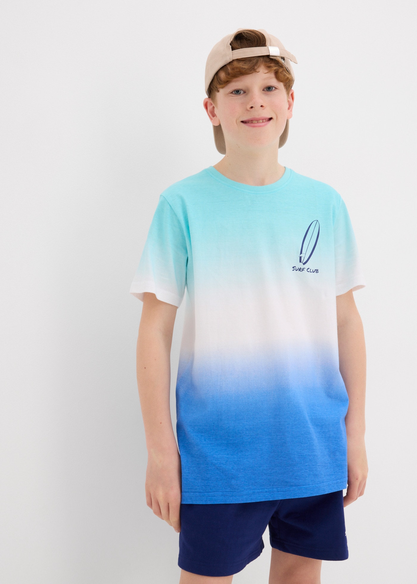 Image of bonprix T-Shirt aus hautfreundlicher Baumwolle, Regular Fit, Kurzarm-Design