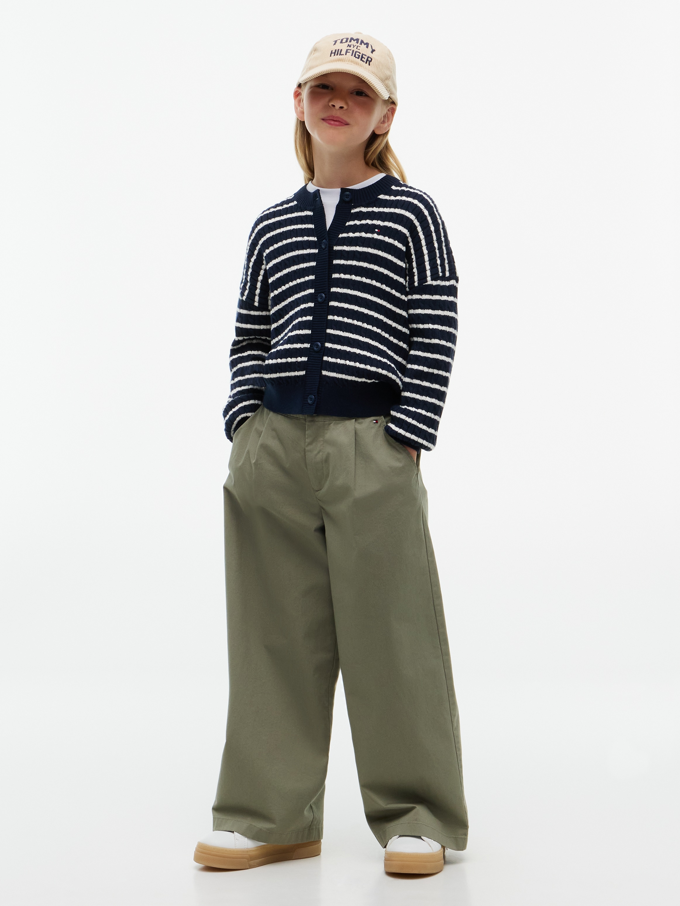 Tommy Hilfiger Strickjacke »CABLE CARDIGAN« Rundhalsausschnitt, Regular Fit, Knopfleiste, für Kinder bis 16 Jahre