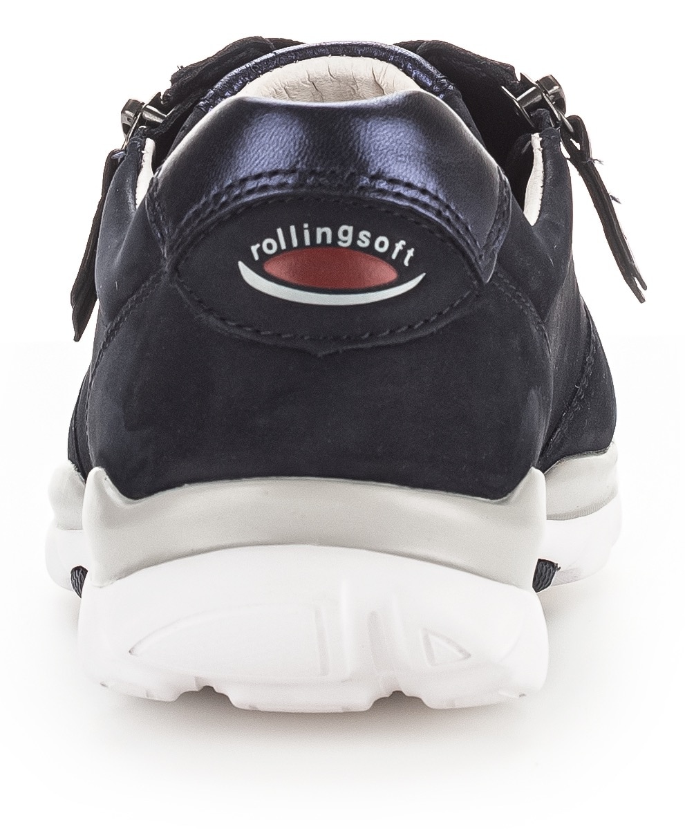 Gabor Rollingsoft Keilsneaker, Freizeitschuh, Halbschuh, Schnürschuh mit OPTIFIT-Wechselfussbett