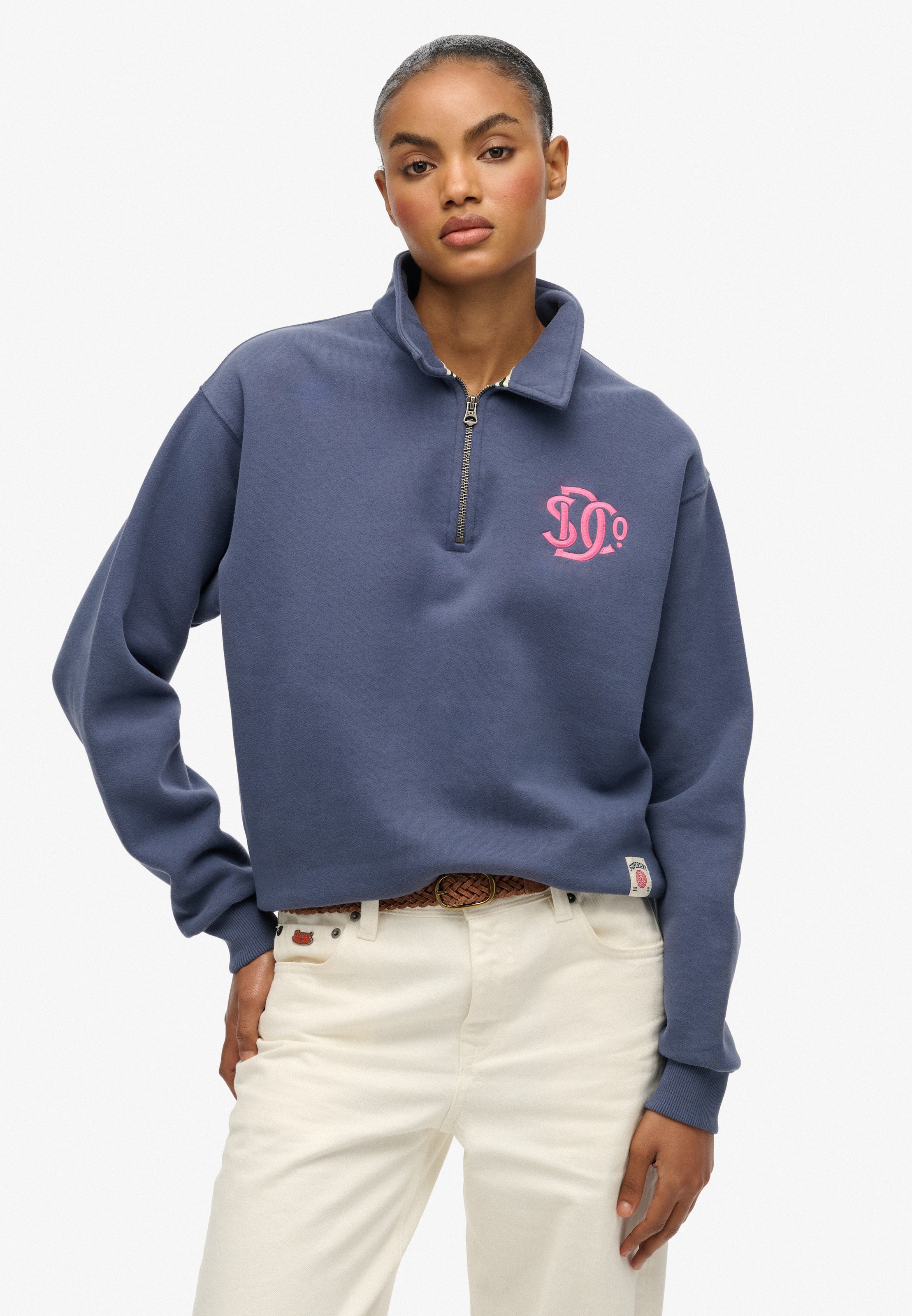 Image of Superdry Sweatshirt "SD&CO NEON COLLARED HALF ZIP"