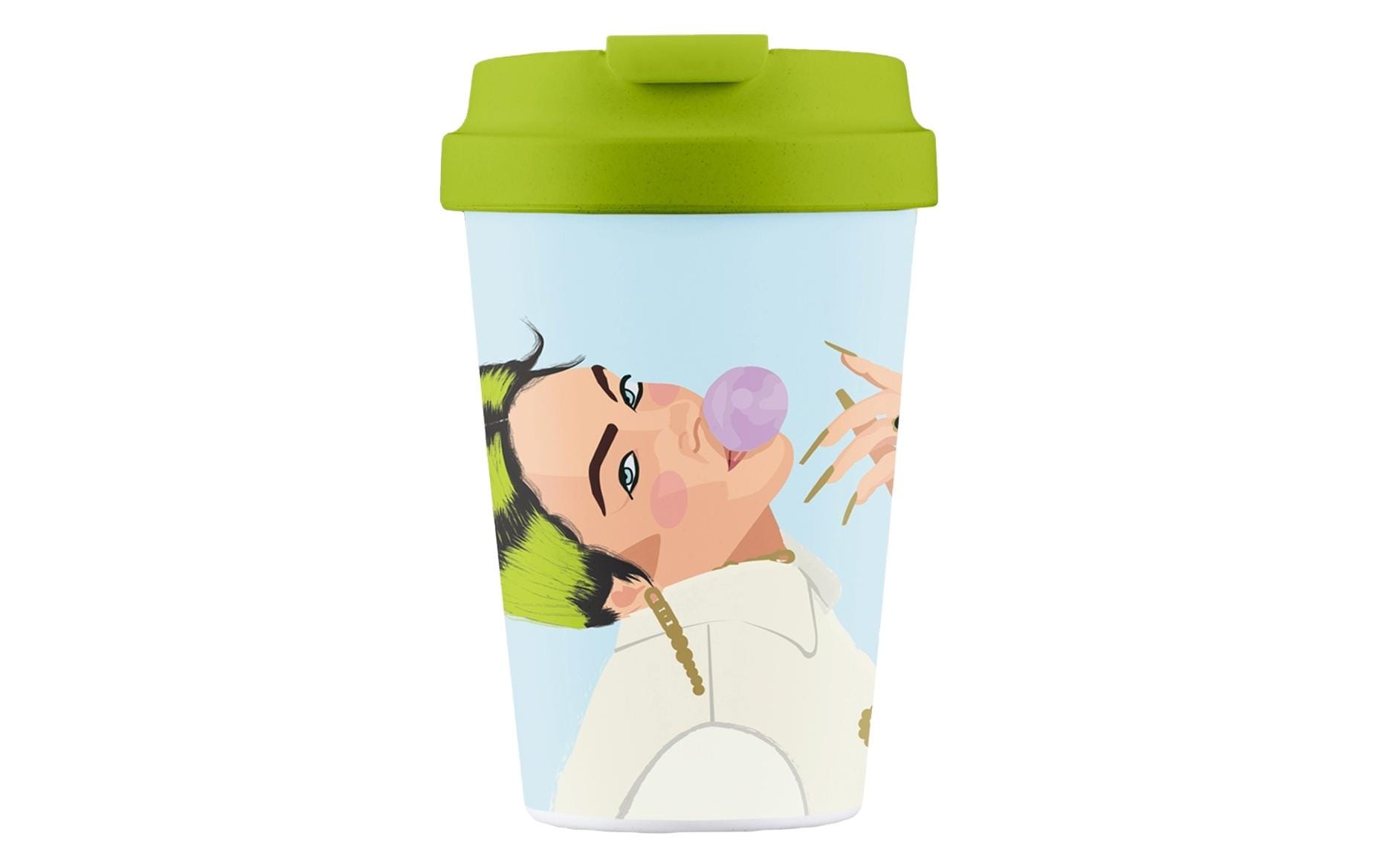 Image of Coffee-to-go-Becher "BioLoco Easy Cup-Ocean eyes 350 ml"