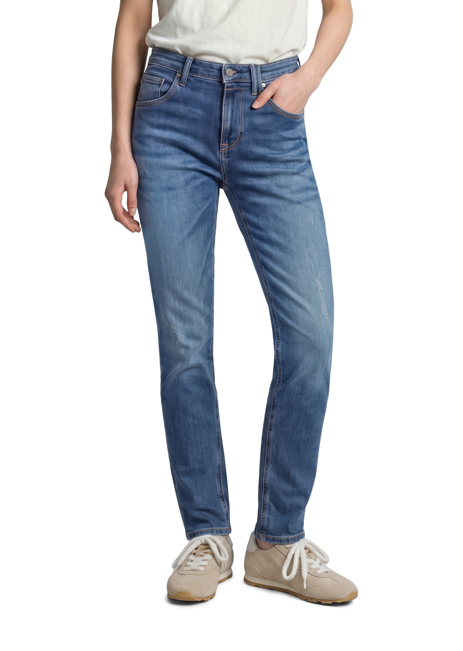 Marc O'Polo DENIM Boyfriend-Jeans »Freja« in heller Waschung