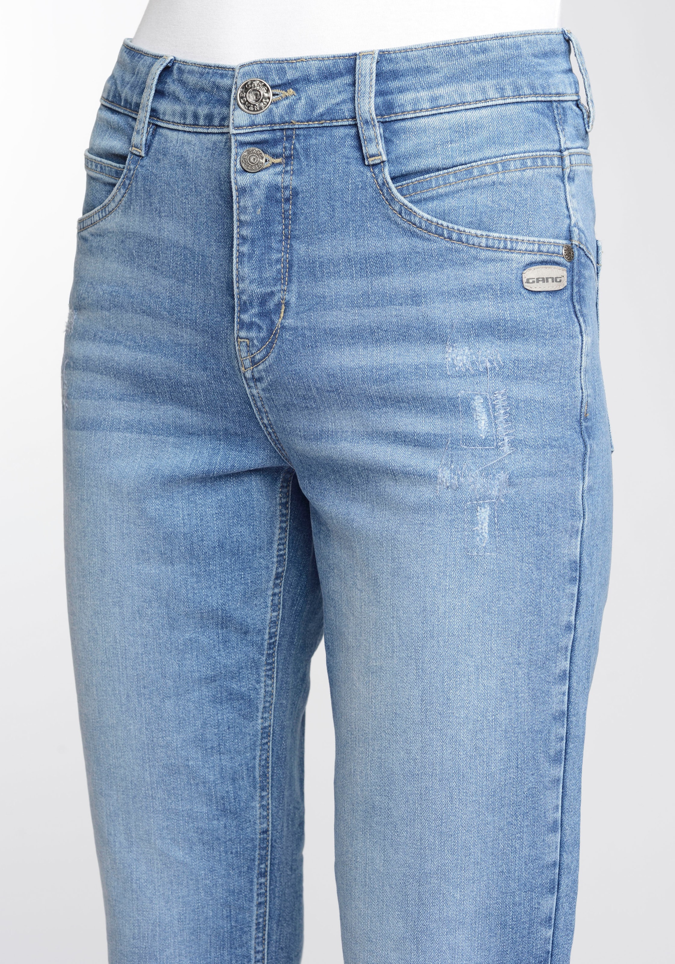 GANG Mom-Jeans »94ORA«, 2-Knopf-Verschluss mit verkürzter Beinlänge
