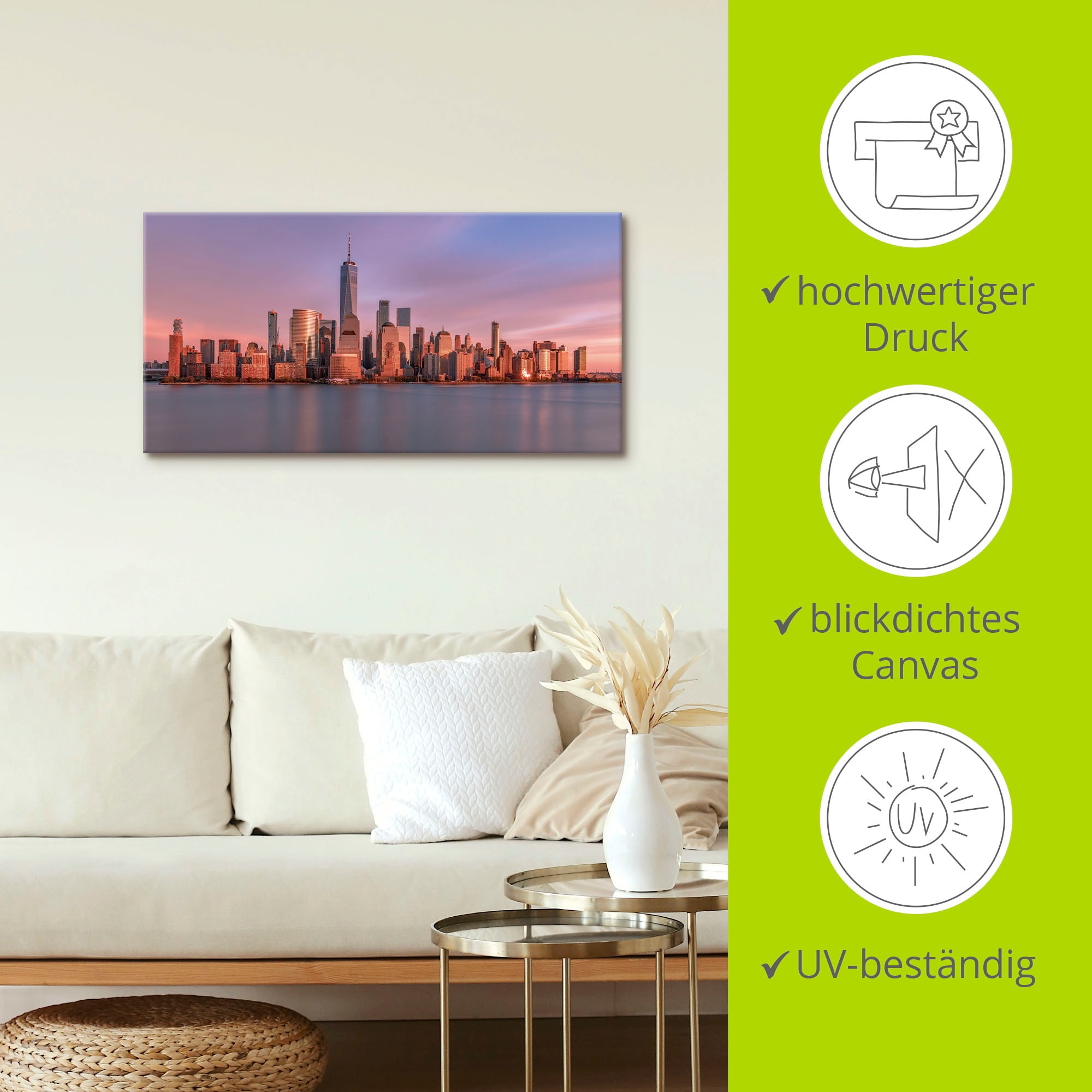 Artland Wandbild »New York City«, New York, (1 St.), als Leinwandbild, Poster in verschied. Grössen