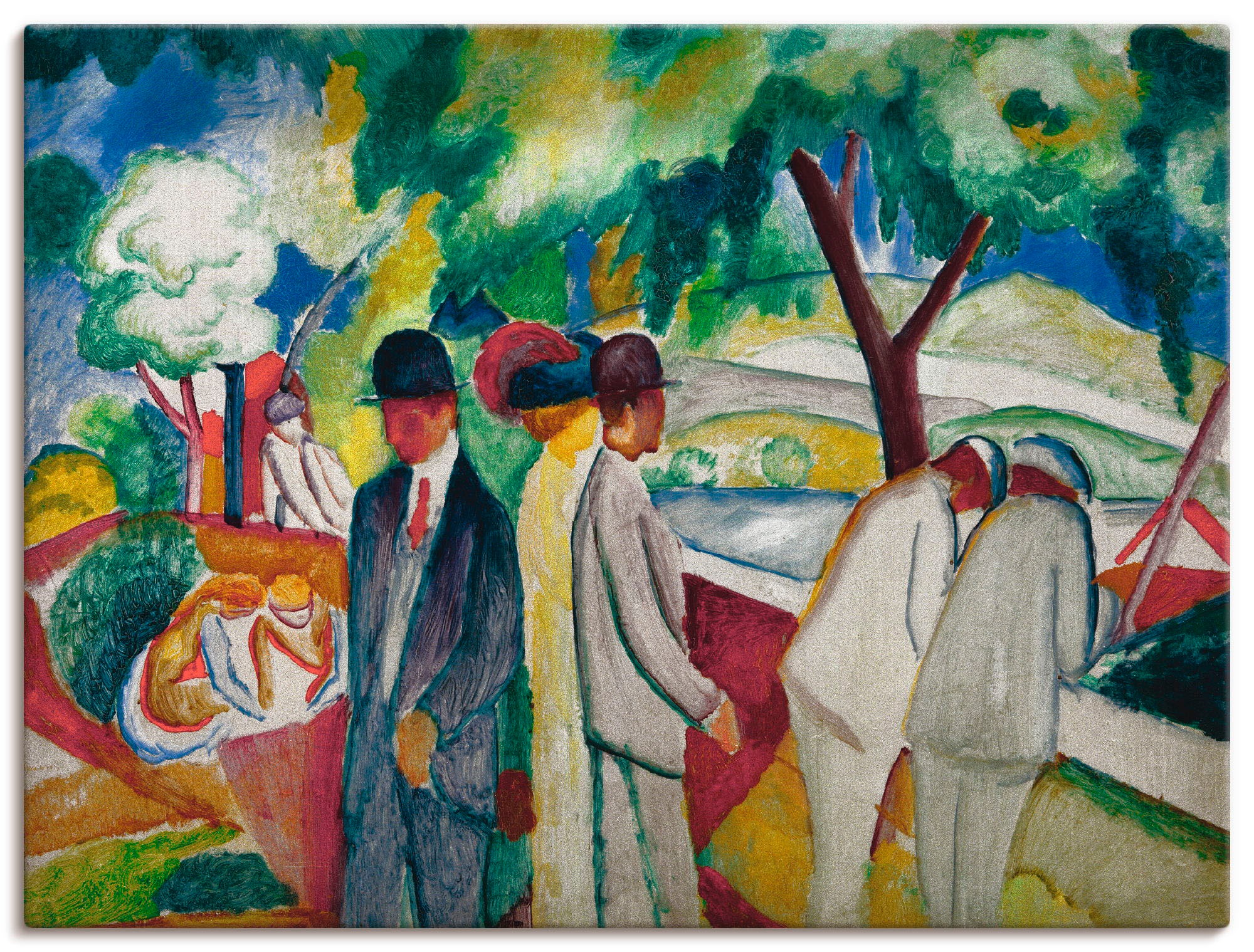 Image of Artland Wandbild »Grosser heller Spaziergang«, Gruppen & Familien, (1 St.), in vielen Grössen & Produktarten -Leinwandbild, Poster, Wandaufkleber / Wandtattoo auch für Badezimmer geeignet bei Ackermann Versand Schweiz