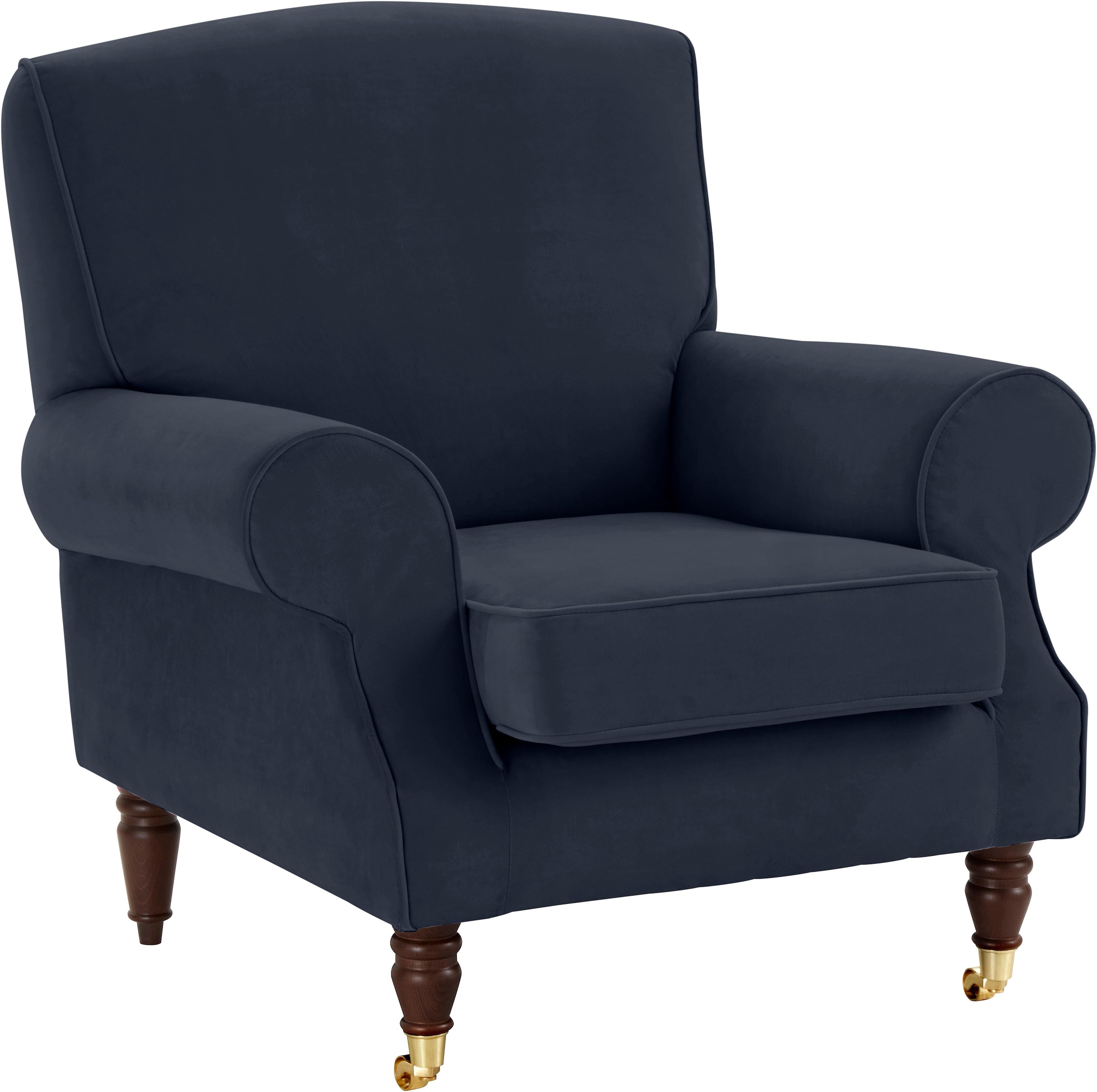 Home affaire Fauteuil »Rennes« in Samtoptik oder Baumwoll-Mix