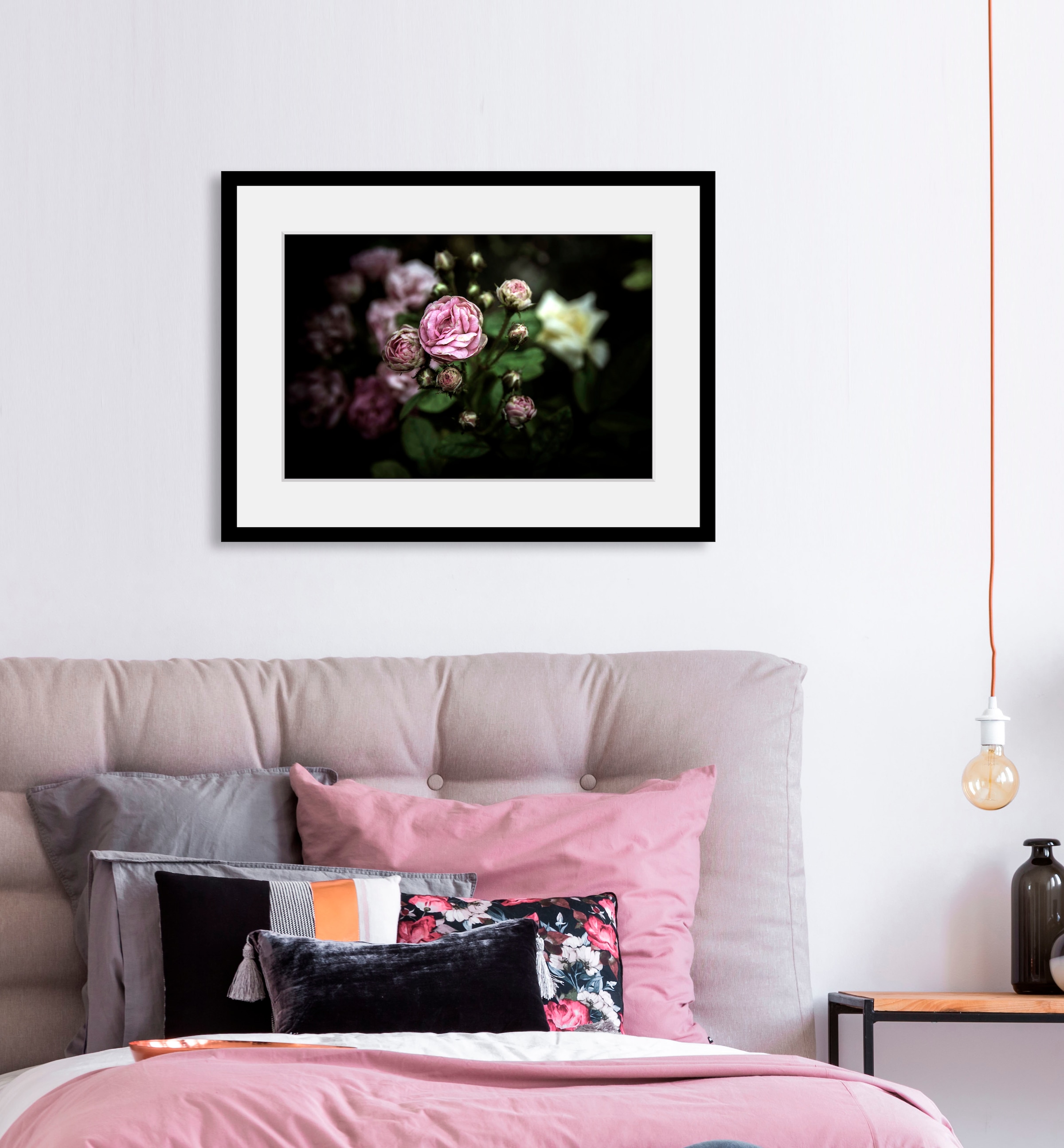 Image of queence Bild "Ashley" Blumen Foto Pflanzen Pflanzenbilder 1 Stk. tlg. HD Premium Poster-Druck inkl. Holzrahmen