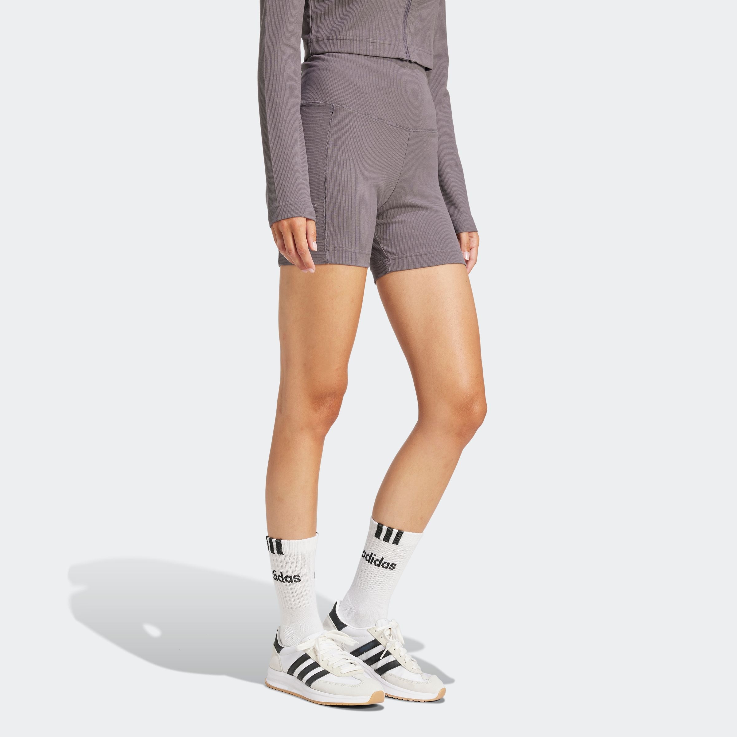 adidas Sportswear Shorts »W LNG RIB BIKER«, (1 tlg.)