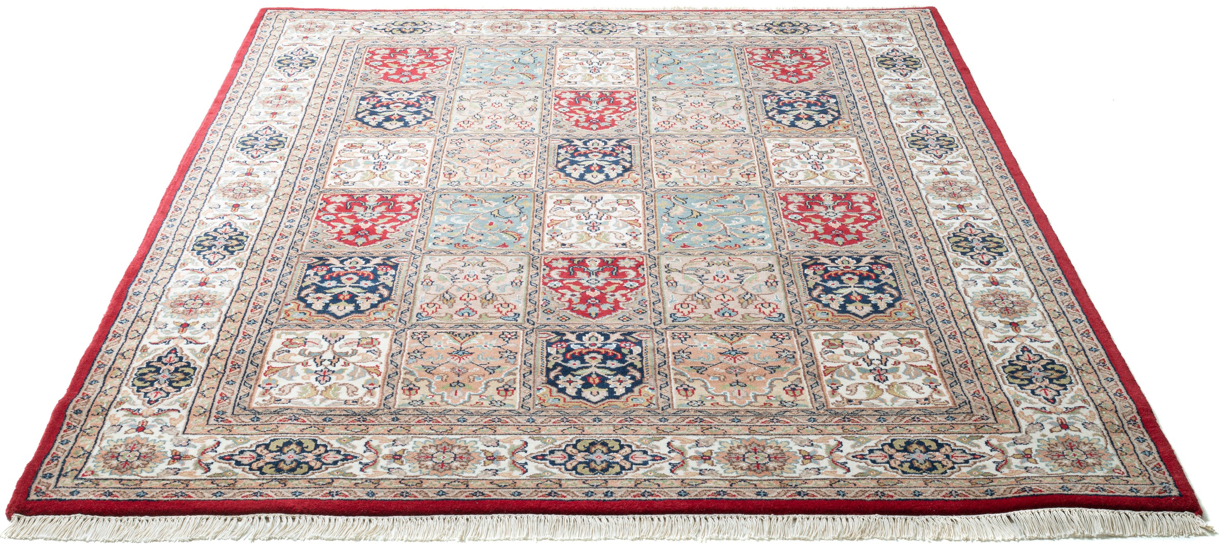 Image of Home affaire Wollteppich »Miray«, rechteckig, 12 mm Höhe, reine Wolle, handgeknüpft, mit Fransen, ideal im Wohnzimmer & Schlafzimmer bei Ackermann Versand Schweiz