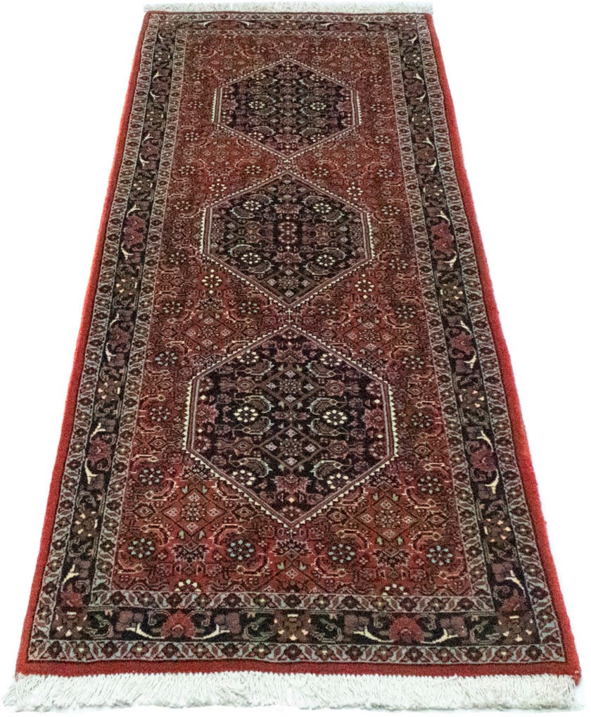 Image of morgenland Hochflor-Läufer »Bidjar Geometrisch Rosso 172 x 62 cm«, rechteckig, 1,5 mm Höhe, Unikat mit Zertifikat bei Ackermann Versand Schweiz